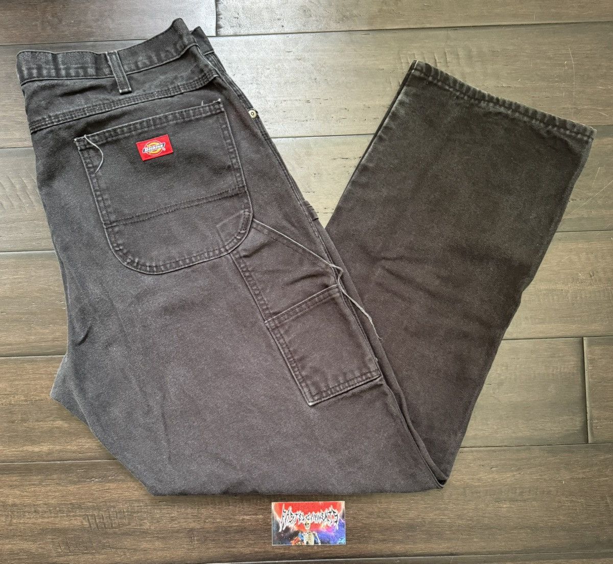 Dickies Vintage Dickies Baggy Carpenter Pants Washed Black Size US 38 / EU 54 - 2 Thumbnail