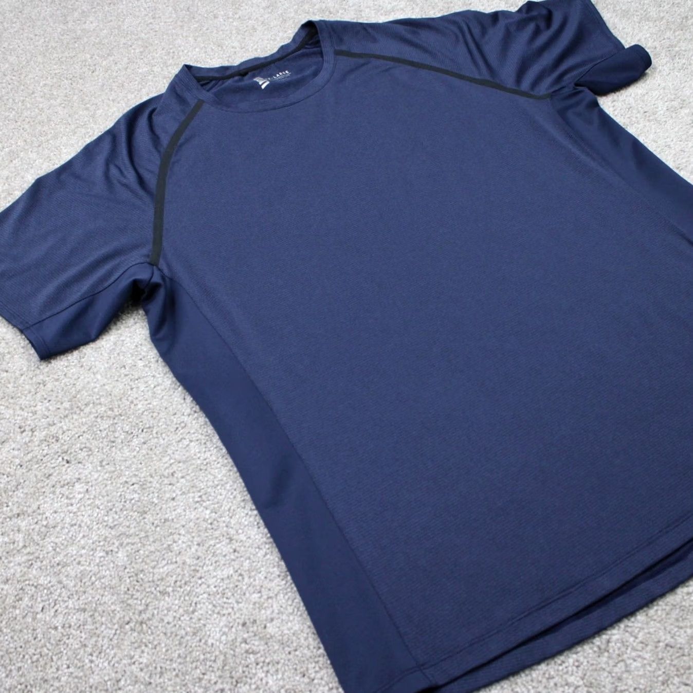 Skin Second Skin Shirt Mens 2XL XXL Blue Fitted Short Sleeve Crew Neck 92% Polyester 8% Spandex Size US XXL / EU 58 / 5 - 4 Thumbnail