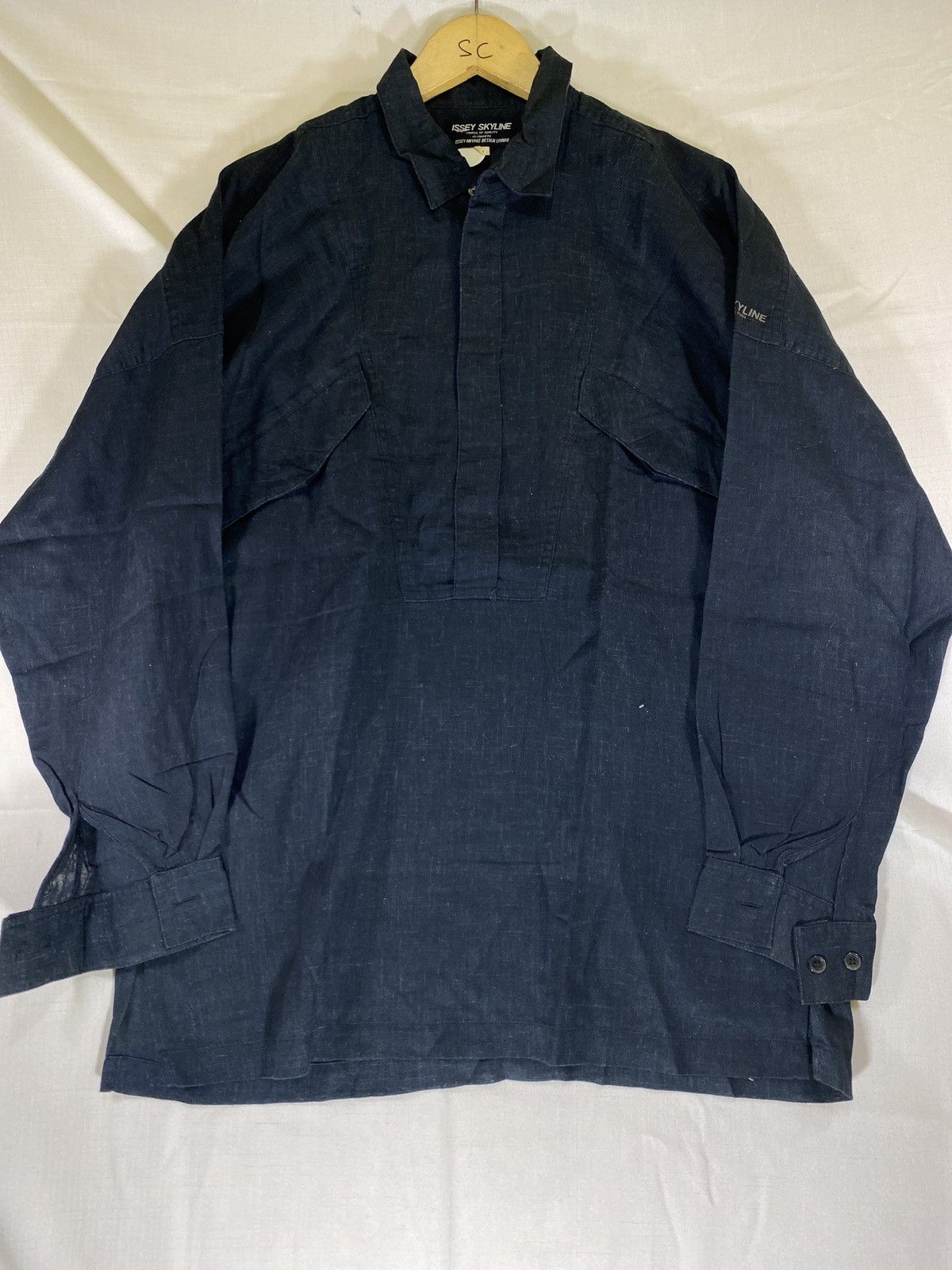 Issey Miyake skyline overiszed wool pullover shirt Size US L / EU 52-54 / 3 - 1 Thumbnail