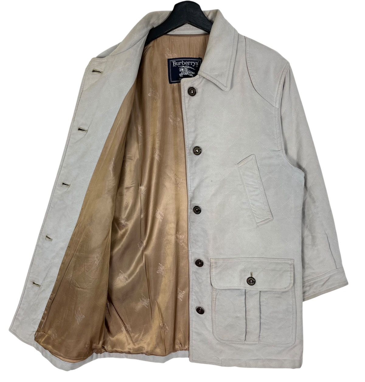 Burberry × Vintage Vintage 90s Burberrys Women Velvet Parka Jacket Size M / US 6-8 / IT 42-44 - 6 Thumbnail