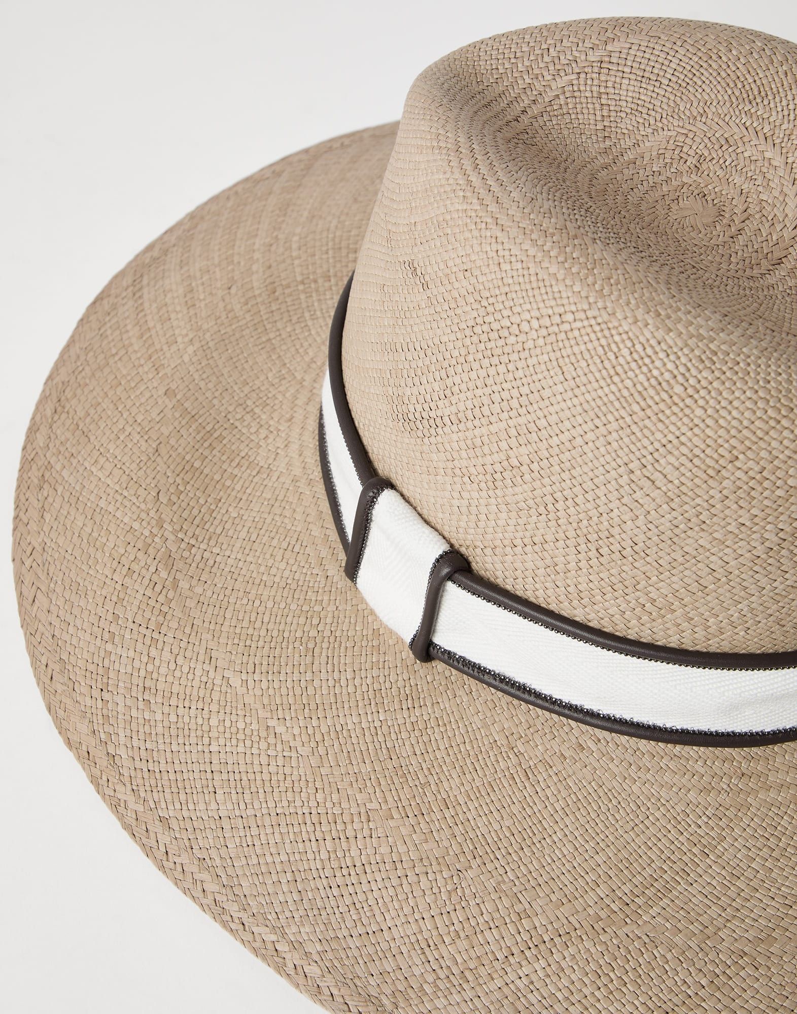 Brunello Cucinelli o1la1rc1a0326 Size: OS / Straw Fedora Hat / Cap in Beige Size ONE SIZE - 2 Thumbnail