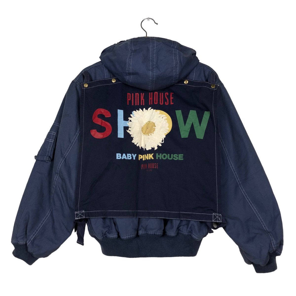 Japanese Brand Vintage Bomber Jacket Pink House Big Logo Bondage Parachute Size US M / EU 48-50 / 2 - 1 Thumbnail