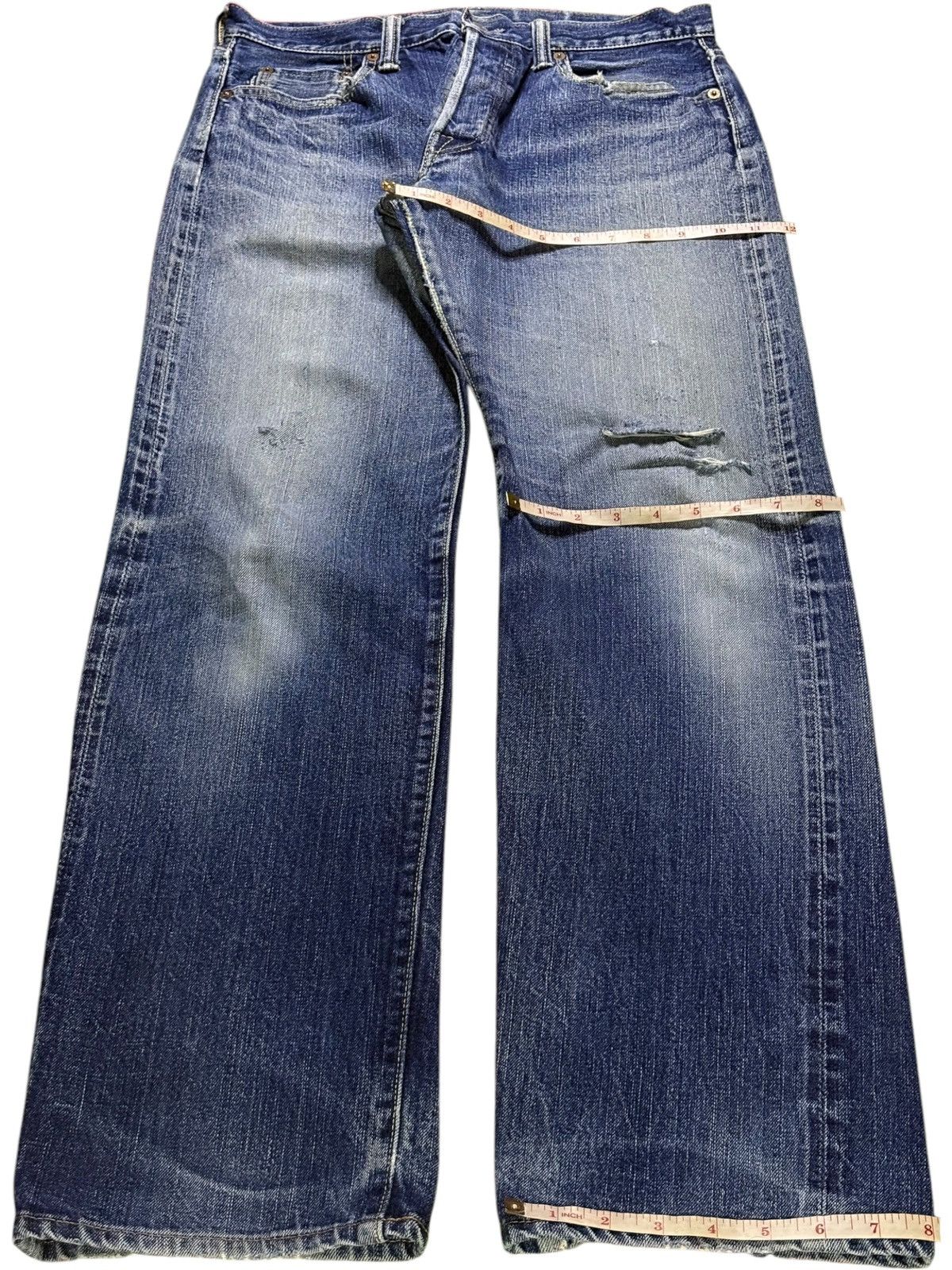Eternal × Japanese Brand Vintage Japanese Eternal Selvedge Distressed Loose Jeans Size US 32 / EU 48 - 14 Thumbnail