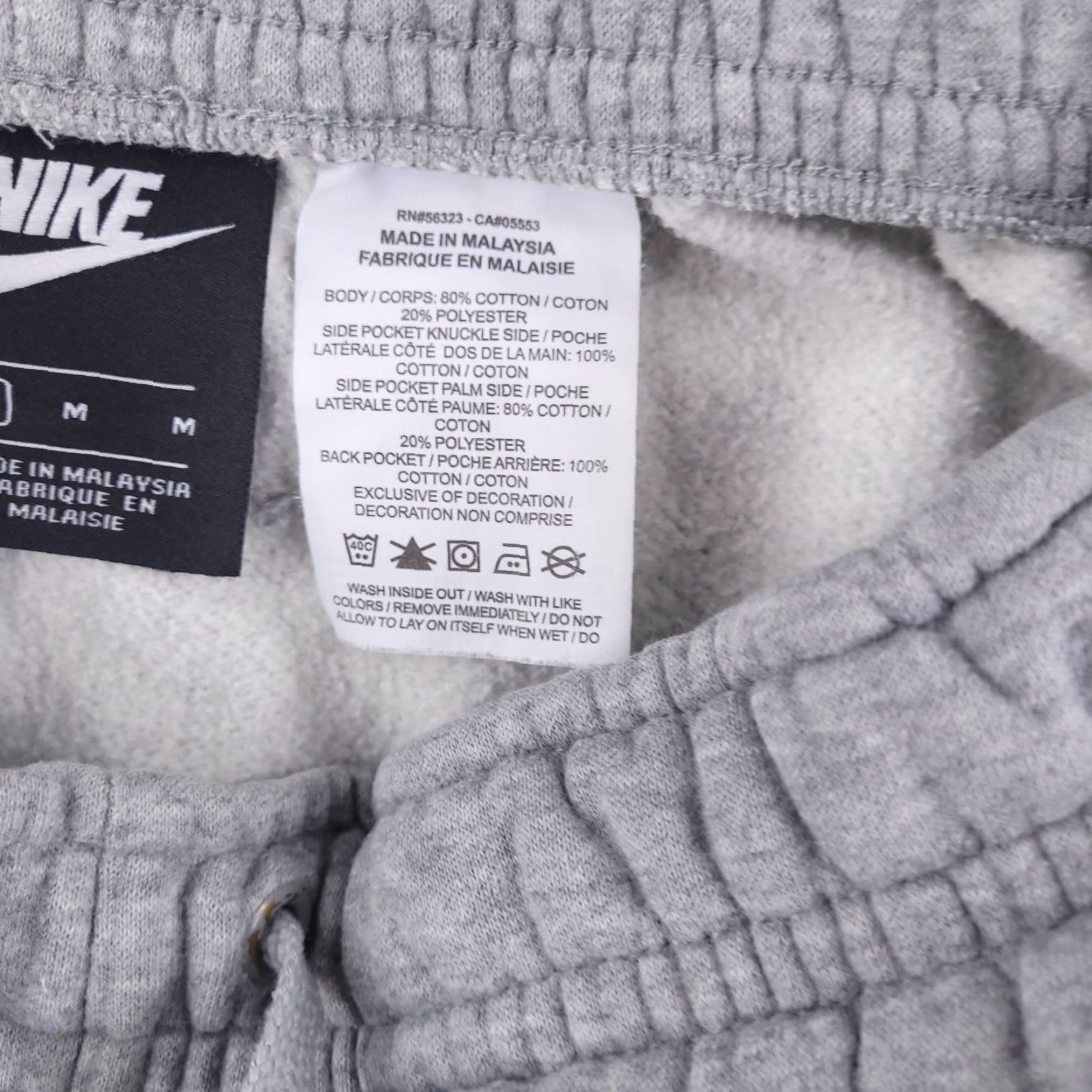 Nike Nike Shorts Mens M Gray Sweatpants Sweatshorts Casual Gym Size US 31 - 4 Thumbnail