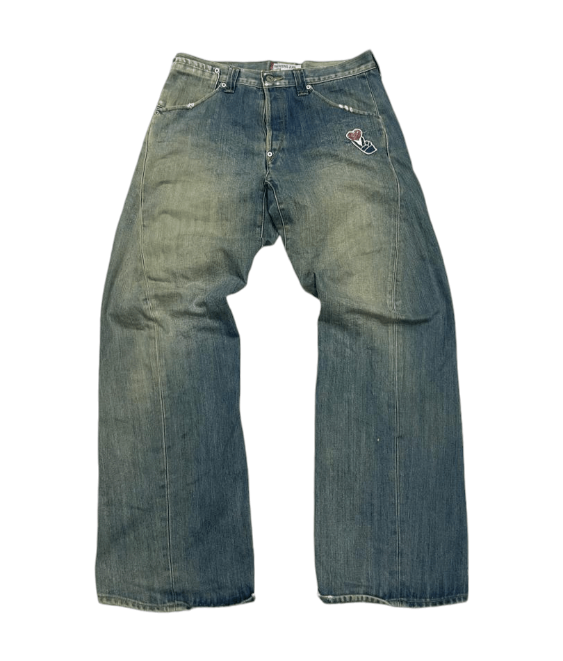 Japanese Brand × Levi's Vintage Clothing 🔥 RARE LEVIS ENGINEERED LOOSE DISTRESSED DENIM Size US 33 - 2 Thumbnail