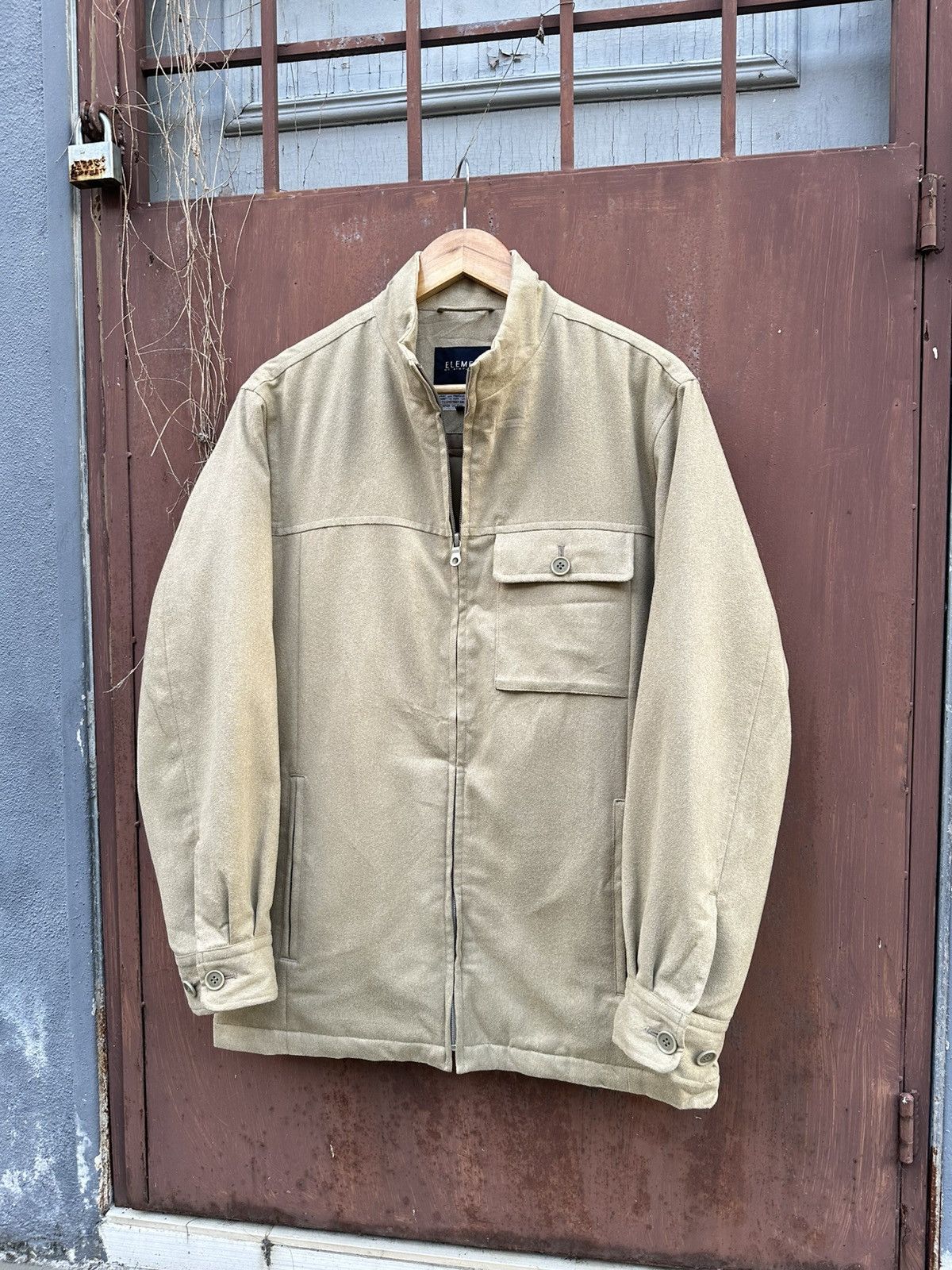 Vintage 👹Vintage Element Zipper Suede Utility Jacket Size US L / EU 52-54 / 3 - 2 Thumbnail