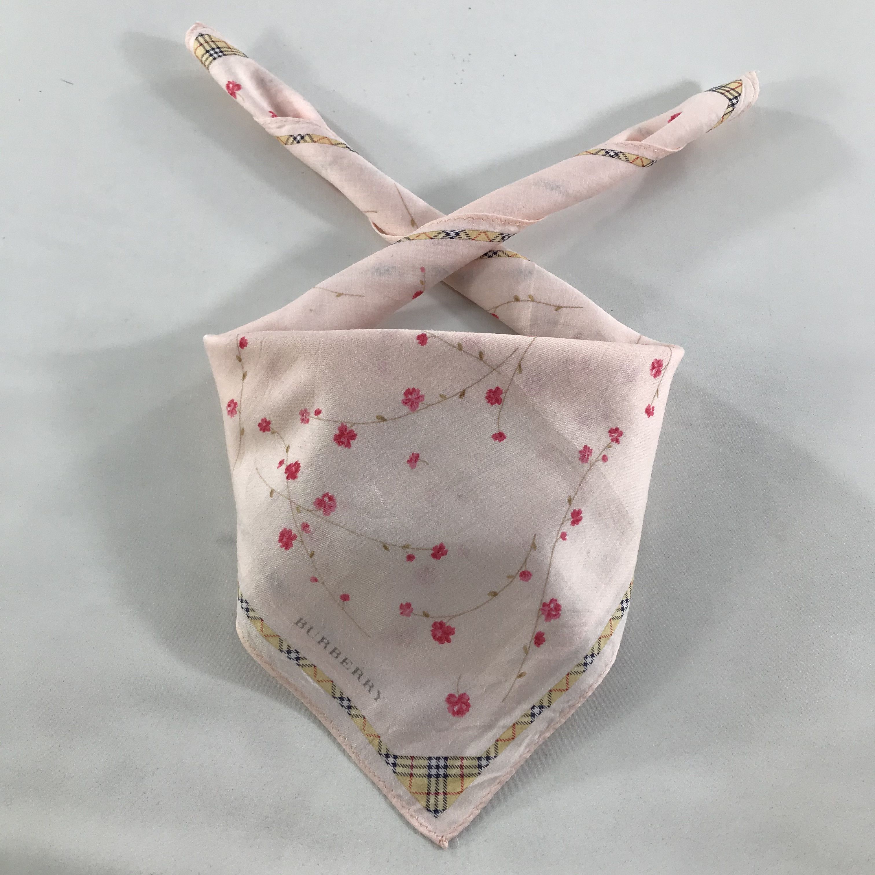 Burberry × Vintage Burberry Bandana / Handkerchief / Neckerchief - S1462 Size ONE SIZE - 4 Thumbnail