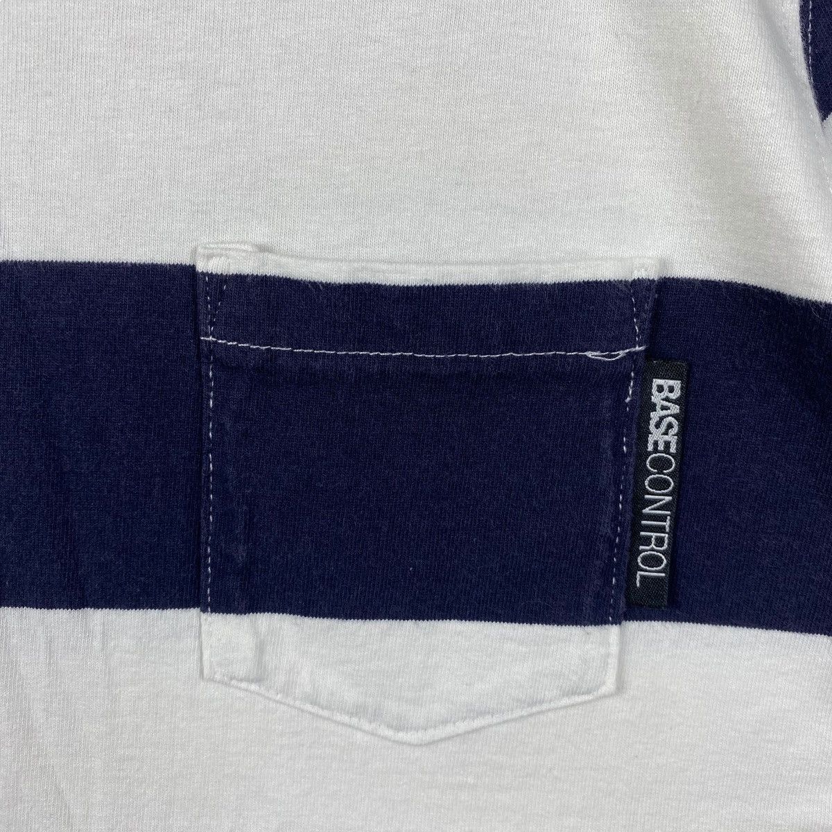 BASE CONTROL Japanese Brand BASE CONTROL Women Striped Pocket Tee Shirt Size S / US 4 / IT 40 - 3 Thumbnail