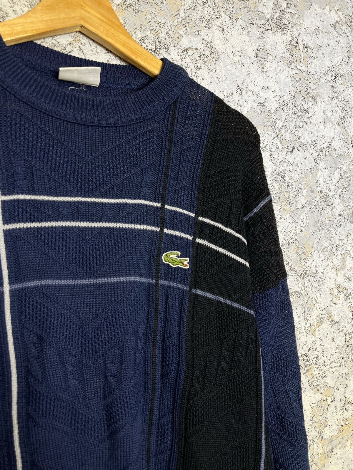 Lacoste × Vintage 🐊 Vintage 90's Lacoste Knitted Baggy Wool Sweater Japan Y2K Size US L / EU 52-54 / 3 - 2 Thumbnail