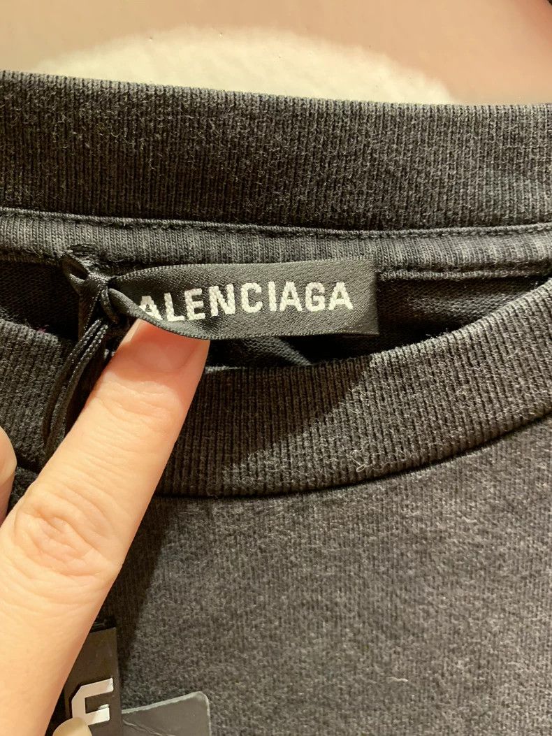 Balenciaga Balenciaga Washed Gray Wheat Pattern Short Sleeve, Luxurio Size US S / EU 44-46 / 1 - 3 Thumbnail