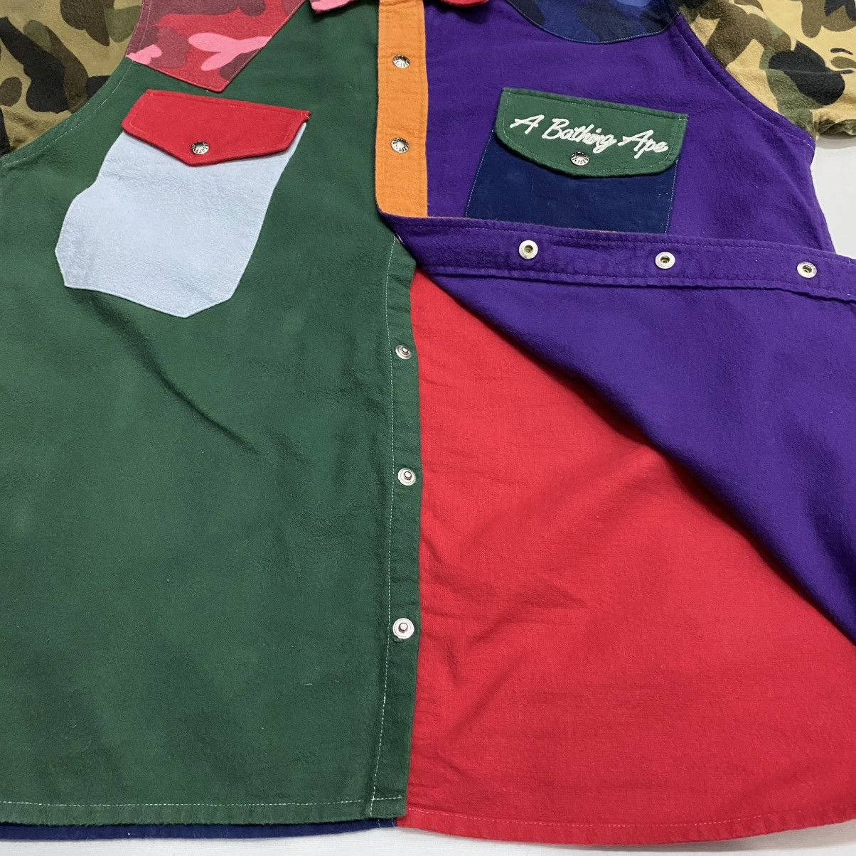 Bape ‼️YES‼️ A BATHING APE CAMO MULTI COLOUR BUTTON POLO SHIRT Size US S / EU 44-46 / 1 - 8 Thumbnail
