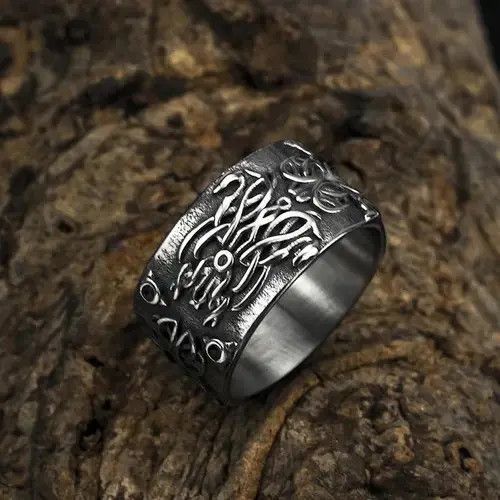 Vintage Viking Pirate Keltron Ring ( size 9-13) Size ONE SIZE - 3 Thumbnail