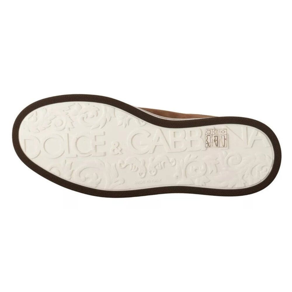 Dolce & Gabbana Dolce & Gabbana Brown Suede Logo Low Top Sneakers Men Shoes Size US 6 / EU 39 - 6 Thumbnail