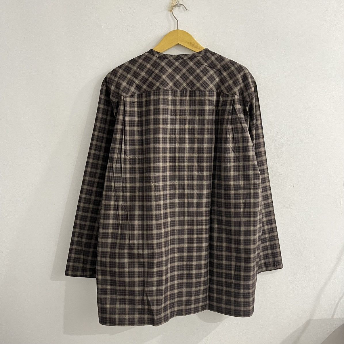 Japanese Brand T.I For Men Plaid Button Up Stand Collar Size US XL / EU 56 / 4 - 6 Thumbnail