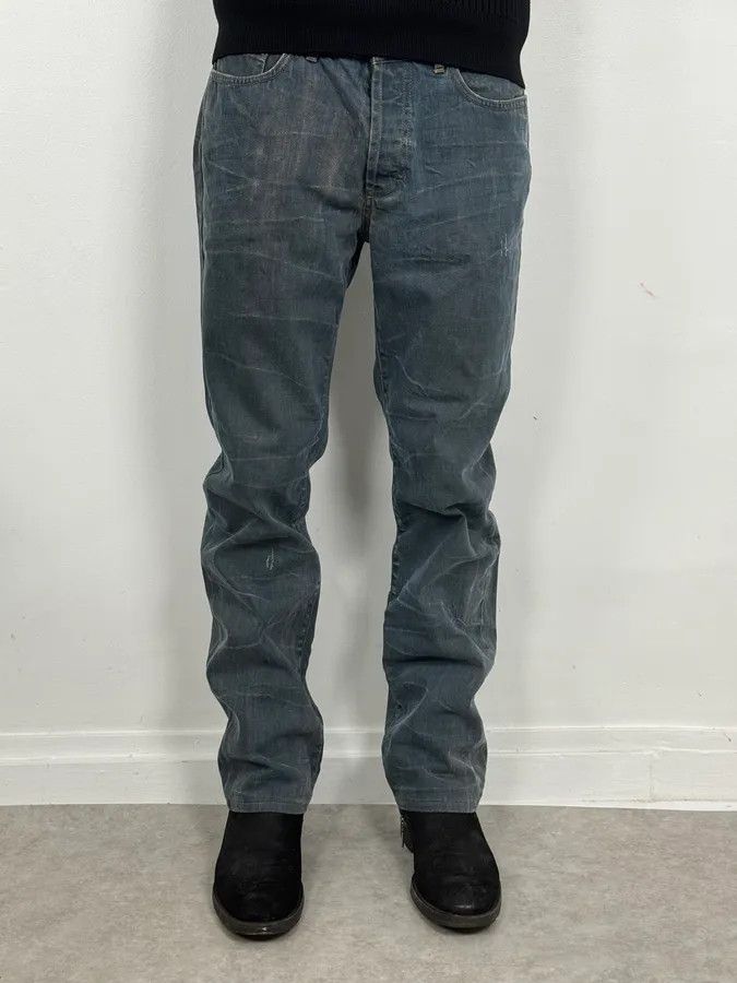 Just Cavalli AW2003 Cavalli Navy Blue Faded Denim Cozy Jeans Size US 32 / EU 48 - 2 Thumbnail