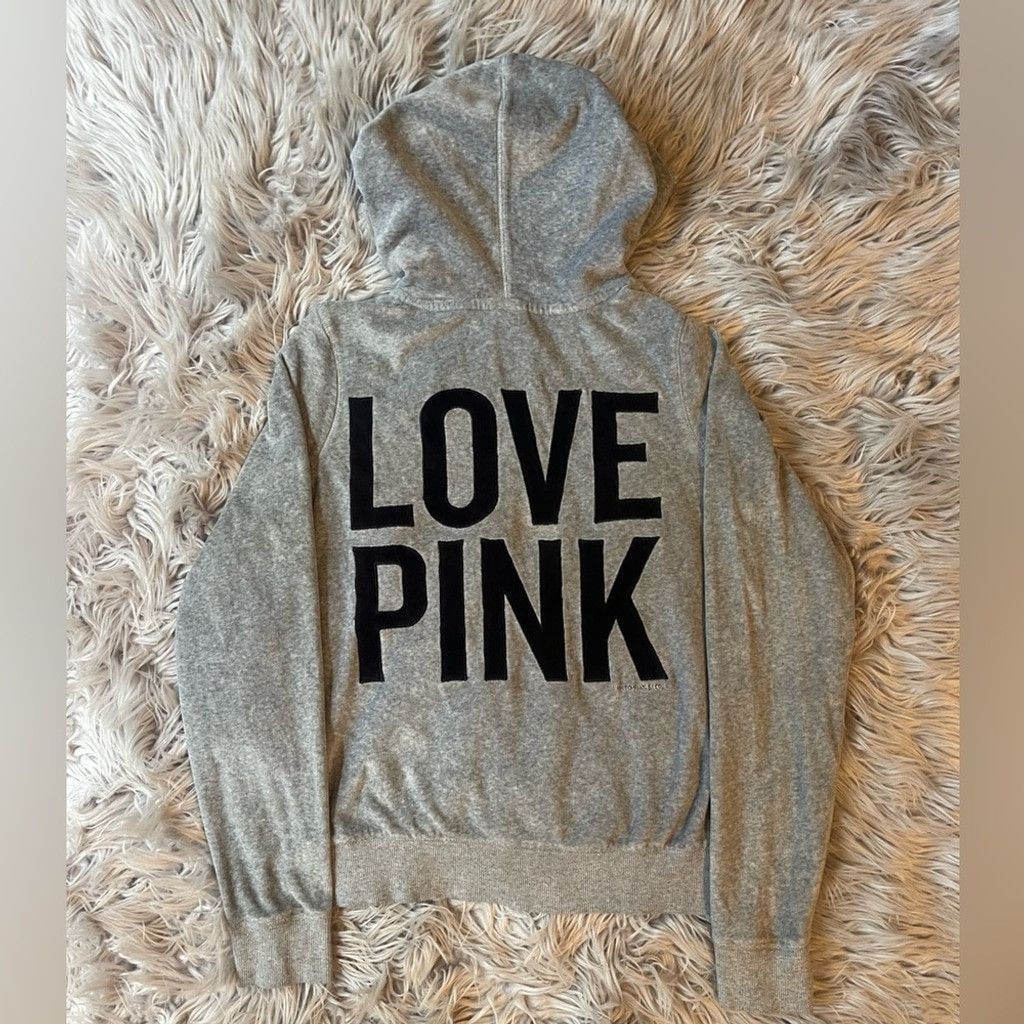 Pink PINK Victoria's Secret Gray Hoodie(juicy couture sty)size s Size S / US 4 / IT 40 - 2 Thumbnail