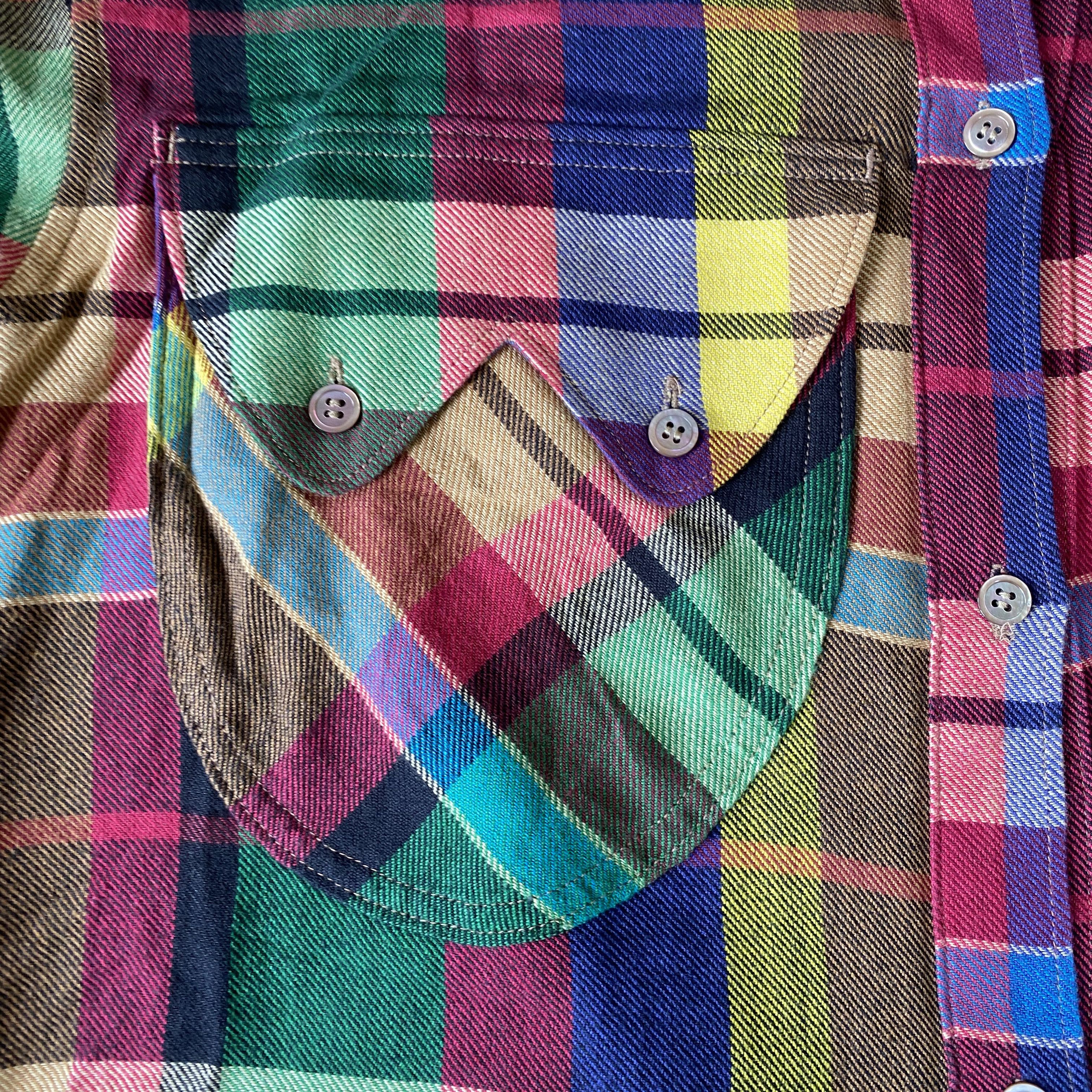 Tsumori Chisato Multicolor Plaid Button Down Shirt Dress Size M / US 6-8 / IT 42-44 - 7 Thumbnail