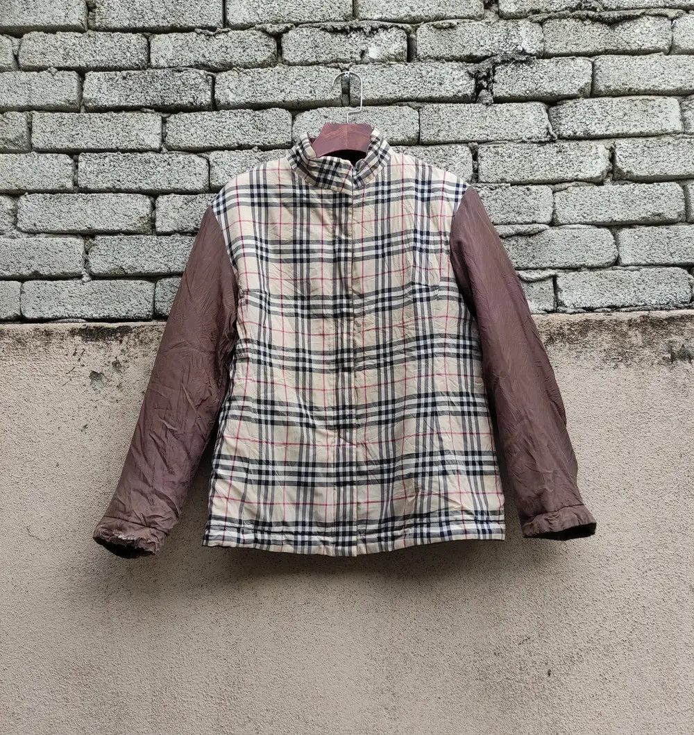 Burberry × Vintage BURBERRY NOVA CHECK VINTAGE REVERSIBLE DOWN JACKET Size US XS / EU 42 / 0 - 3 Thumbnail