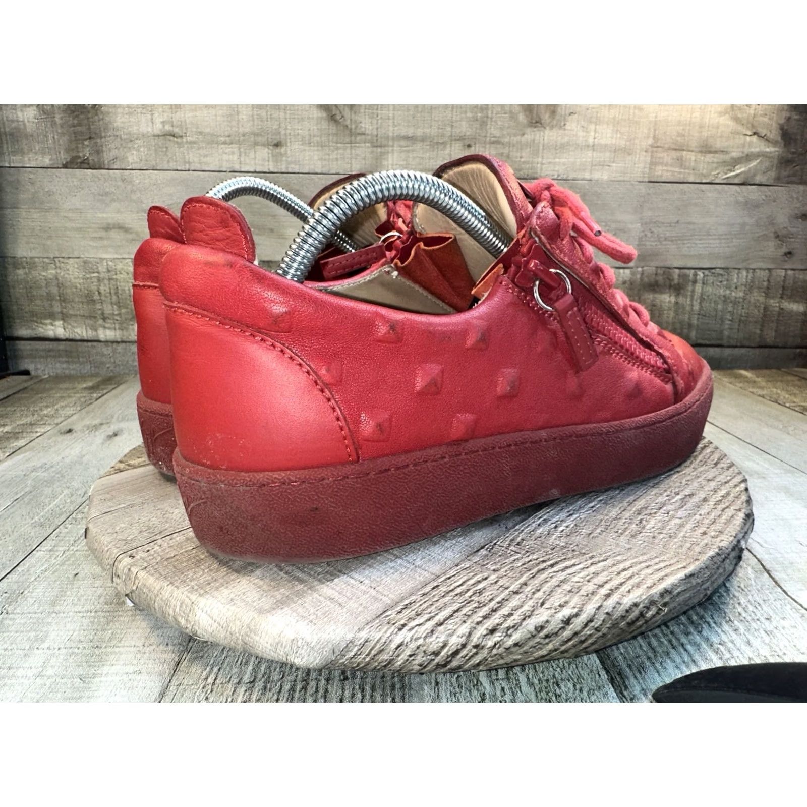 Giuseppe Zanotti Giuseppe Zanotti Mens Sneakers Size 8 / 41 Red Leather Sneaker Mens Shoes Red 41 Size US 8 / EU 41 - 6 Thumbnail