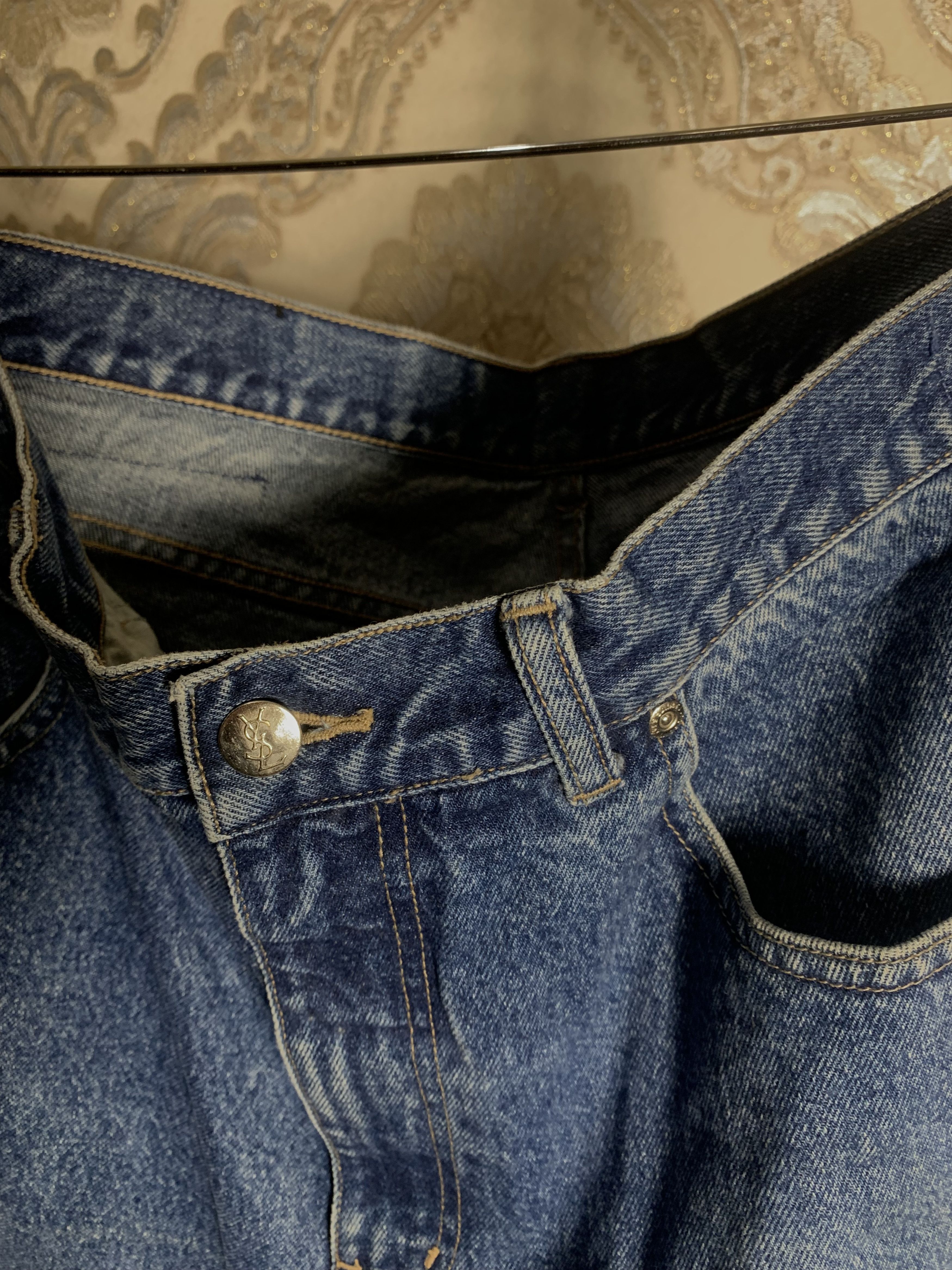 Saint Laurent Paris VINTAGE YVES SAINT LAURENT PARIS RETRO DENIM JEANS 90s Y2K Size US 38 / EU 54 - 5 Thumbnail