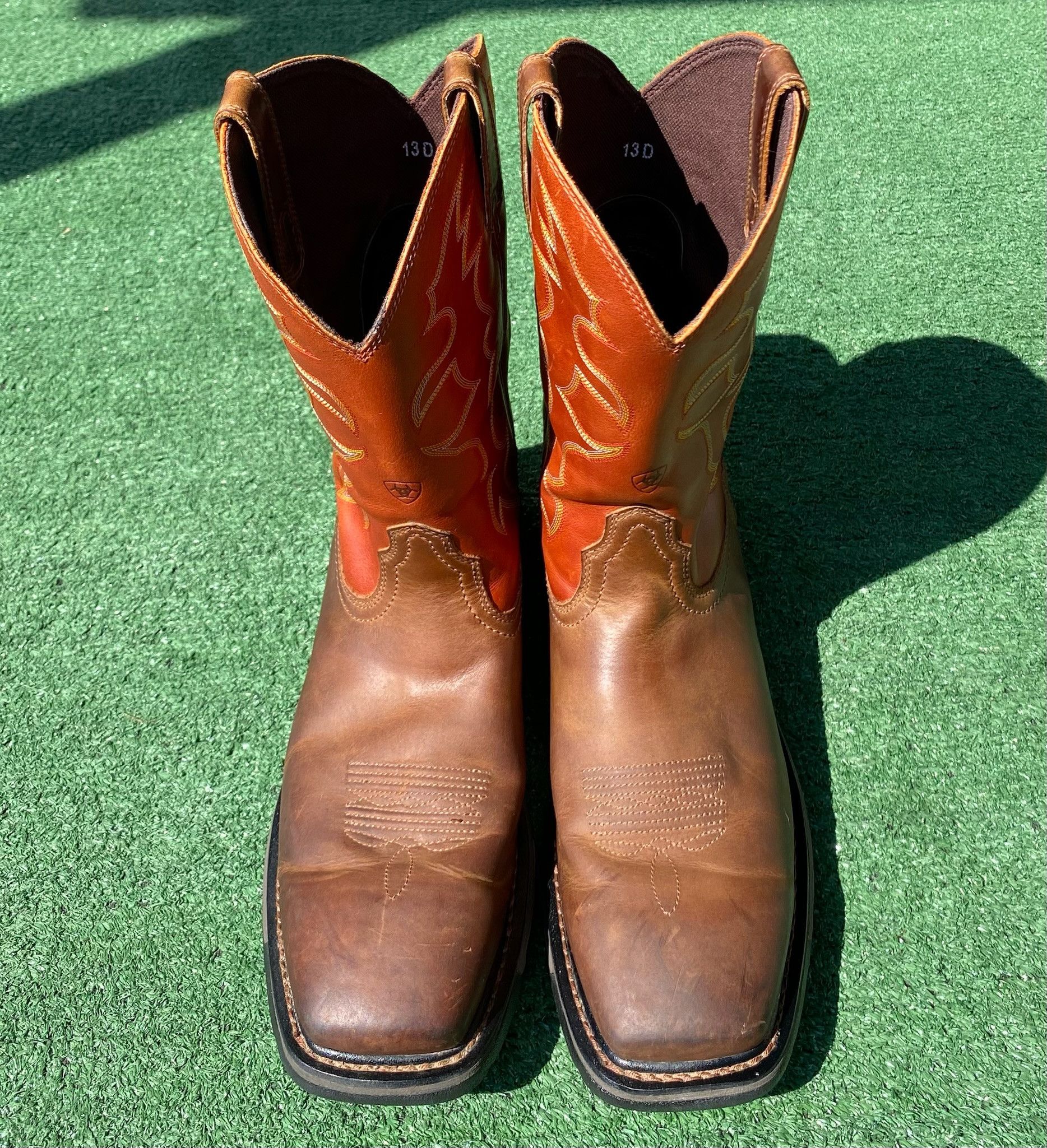 Ariat Ariat Workhog Leather Square Soft Toe Western Work Boots 13D Size US 13 / EU 46 - 2 Thumbnail