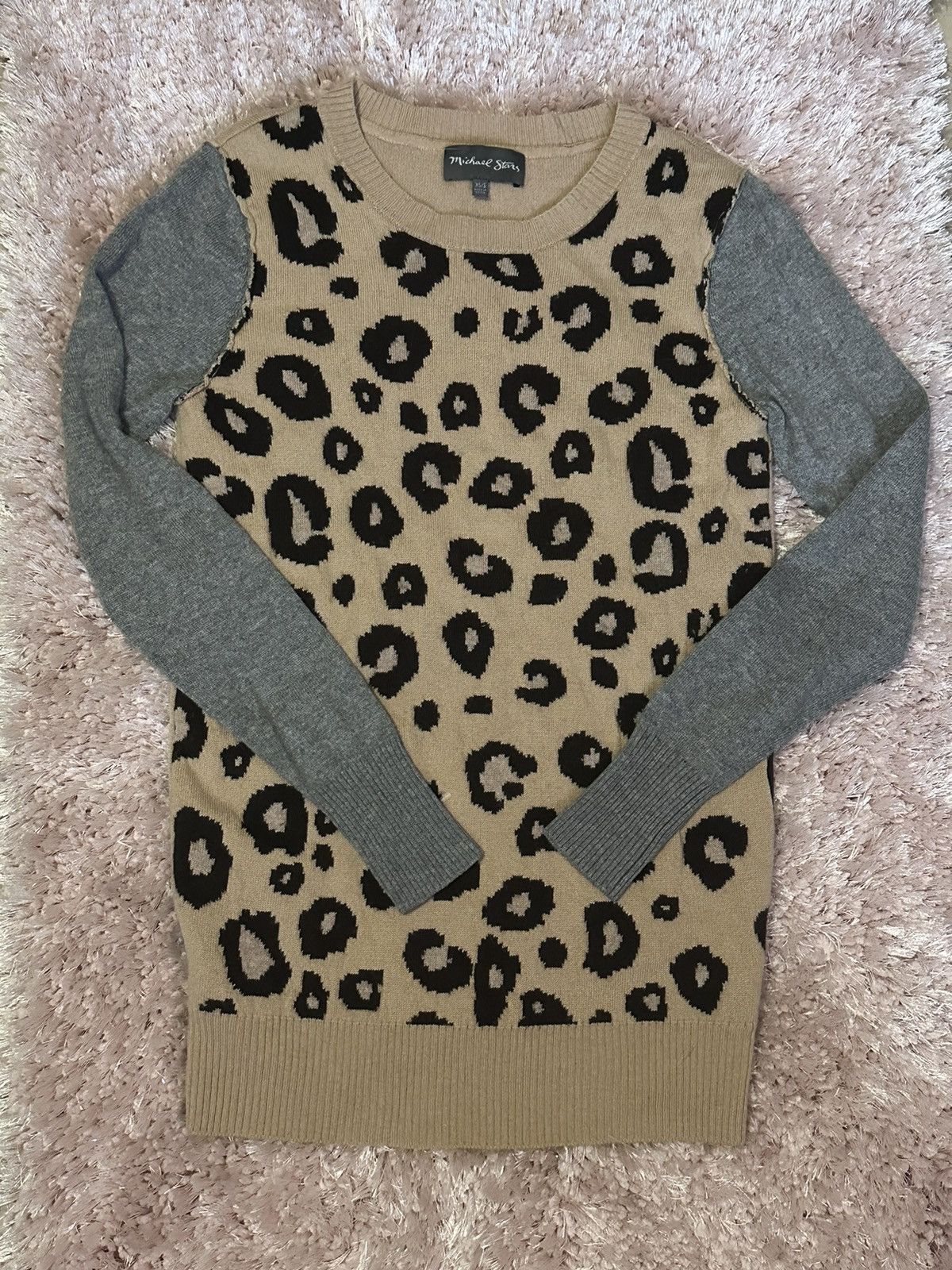 Michael Stars Michael Stars Leopard Print Wool Blend Sweater Size Small Size S / US 4 / IT 40 - 1 Thumbnail