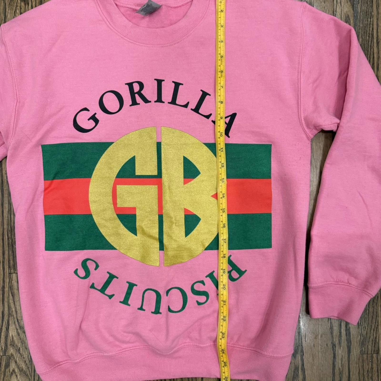 Gildan Gorilla Biscuits Pink Crewneck Sweatshirt - S Size US S / EU 44-46 / 1 - 4 Thumbnail