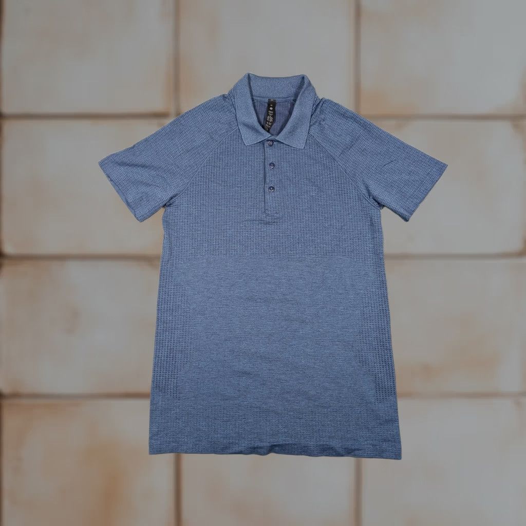 Lululemon Lululemon Mens XS Polo Shirt Blue Geometric Knit Golf Performance Stretch Top Size US XS / EU 42 / 0 - 1 Thumbnail