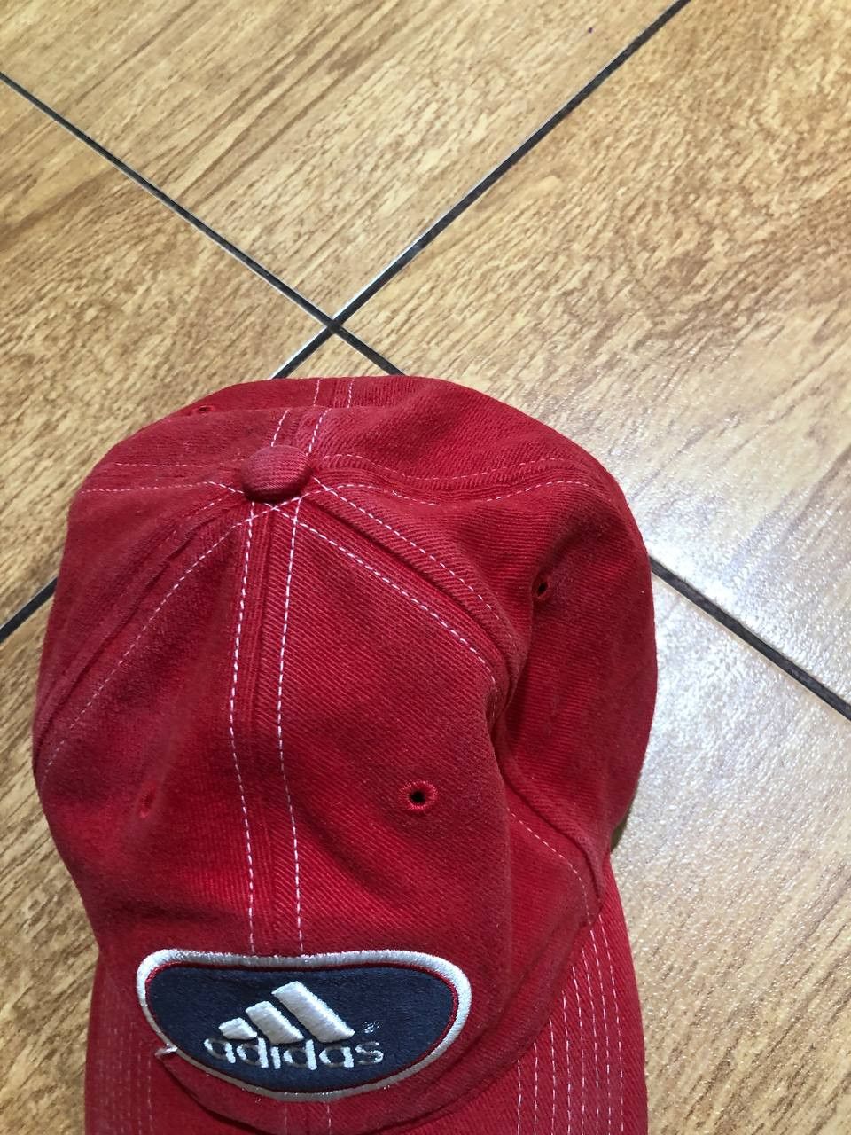 Adidas red Cap Vintage Hats Adidas big logo streetwear Y2K Size ONE SIZE - 20 Thumbnail