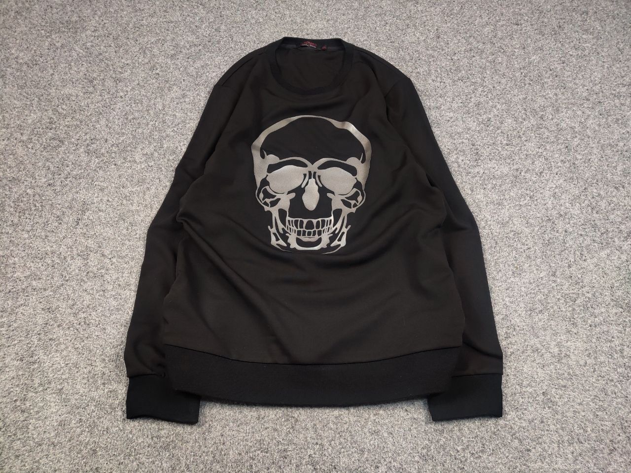 Ed Hardy × Vintage Vintage Ed Hardy los Angeles Black Skeleton Logo Sweatshirt Size US XL / EU 56 / 4 - 2 Thumbnail