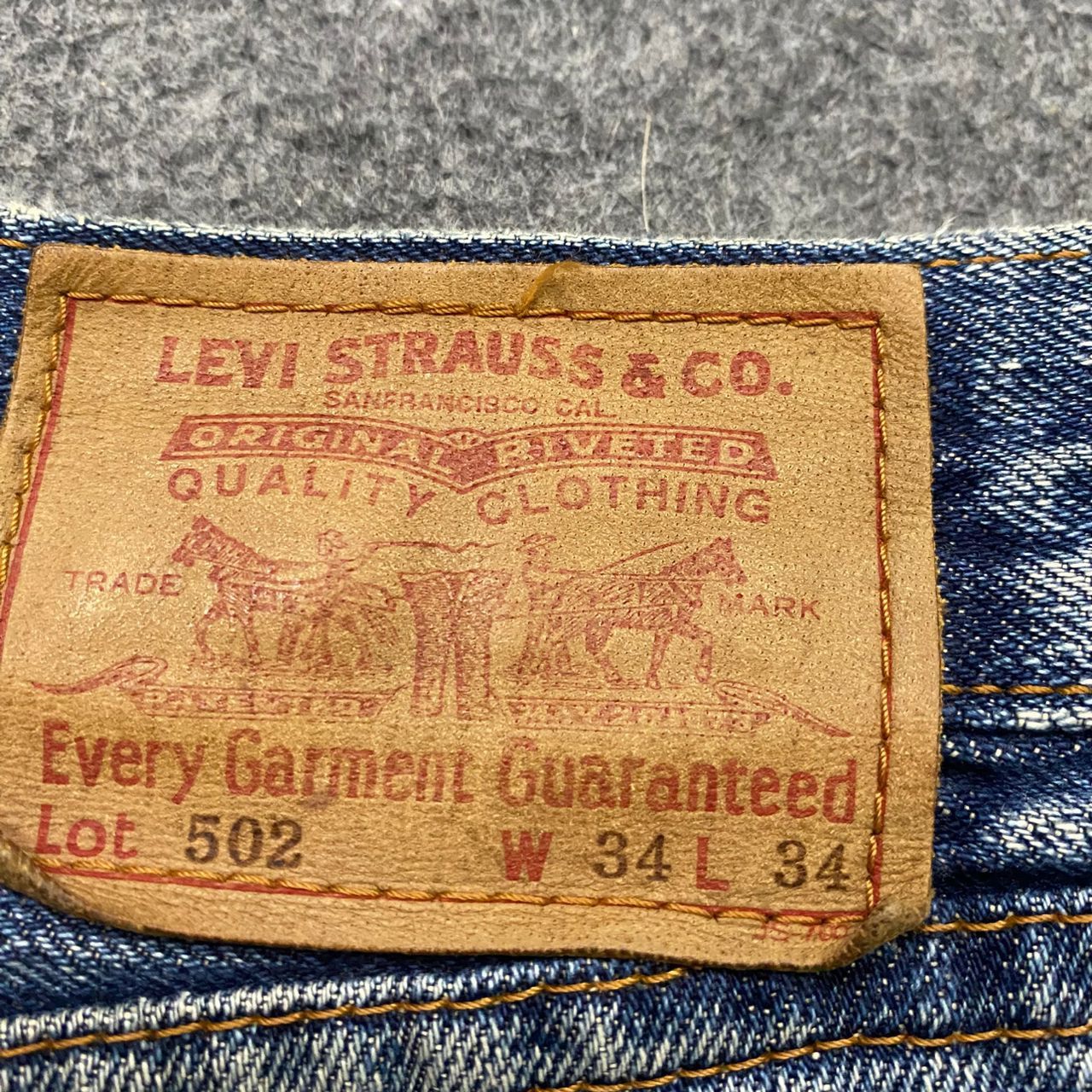 Levi's Vintage 90s Levis 502 Distressed denim Kurt Cobain Style Size US 32 / EU 48 - 15 Thumbnail