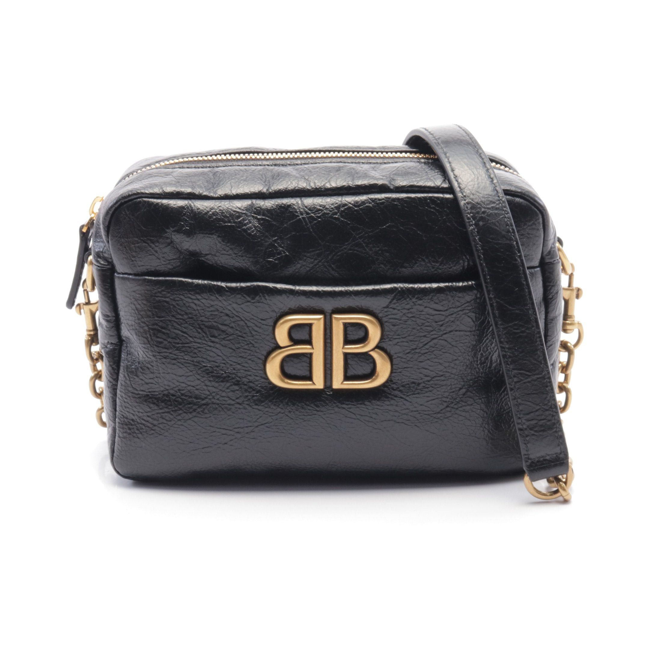Balenciaga Balenciaga Monaco Xs Camera Bag Chain Shoulder Leather Black Size ONE SIZE - 1 Thumbnail