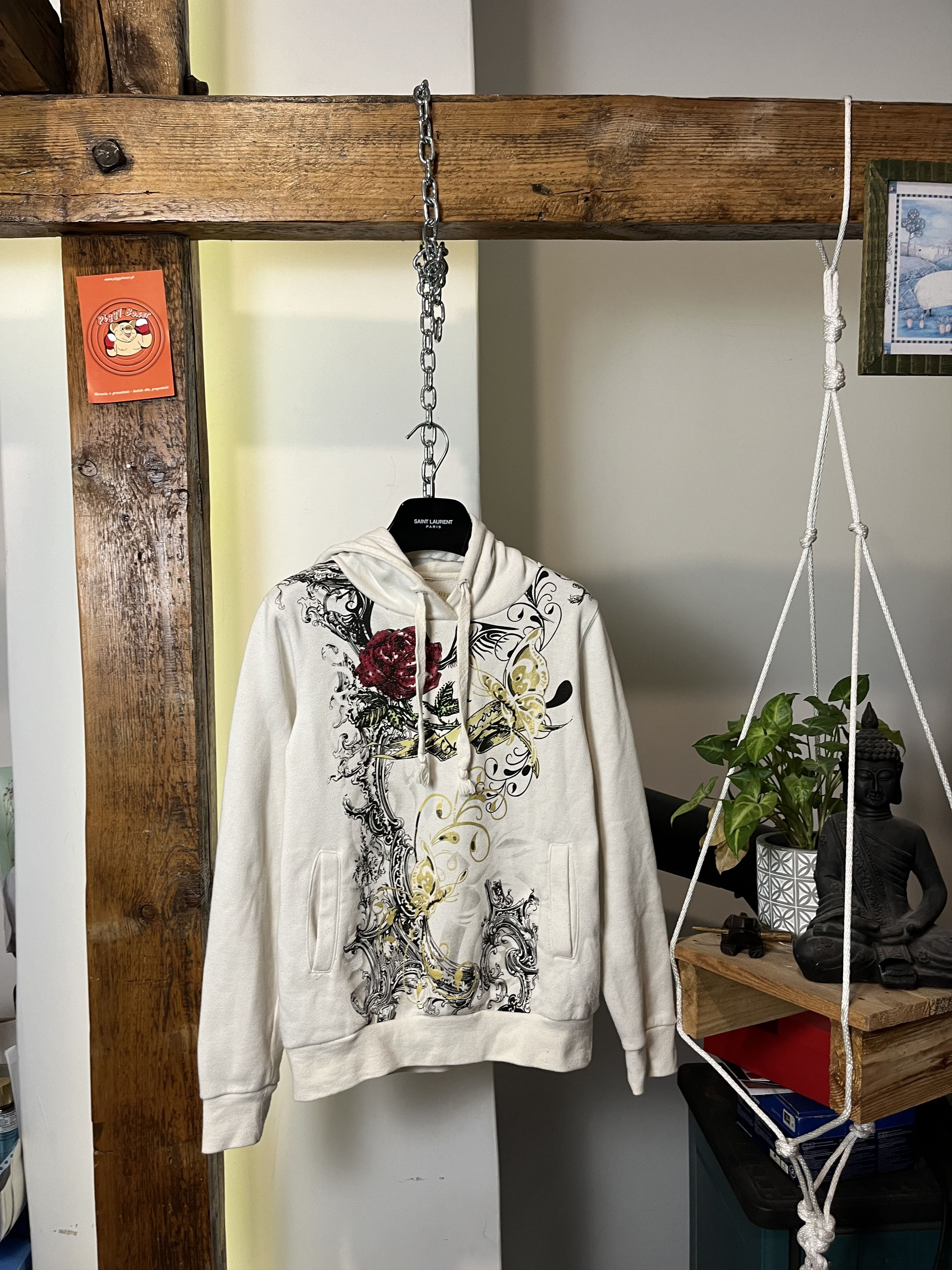 Christian Audigier × Ed Hardy × Vintage Vintage Tattoo Ed Hardy Style Zip Hoodie Drip Size S / US 4 / IT 40 - 1 Thumbnail