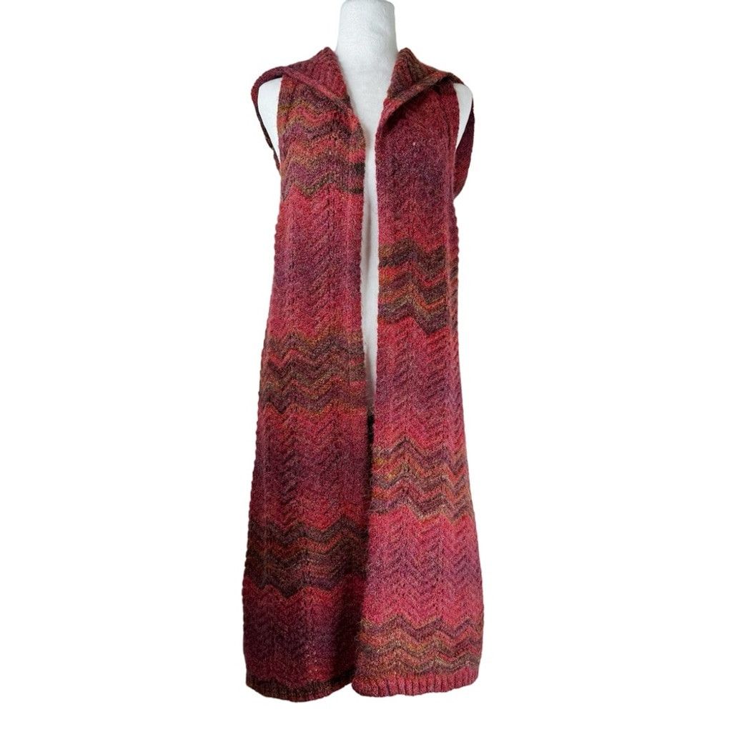 Other KNITIZEN NWOT Women's Reddish Long Sleeveless Sweater Hood M Size M / US 6-8 / IT 42-44 - 4 Thumbnail