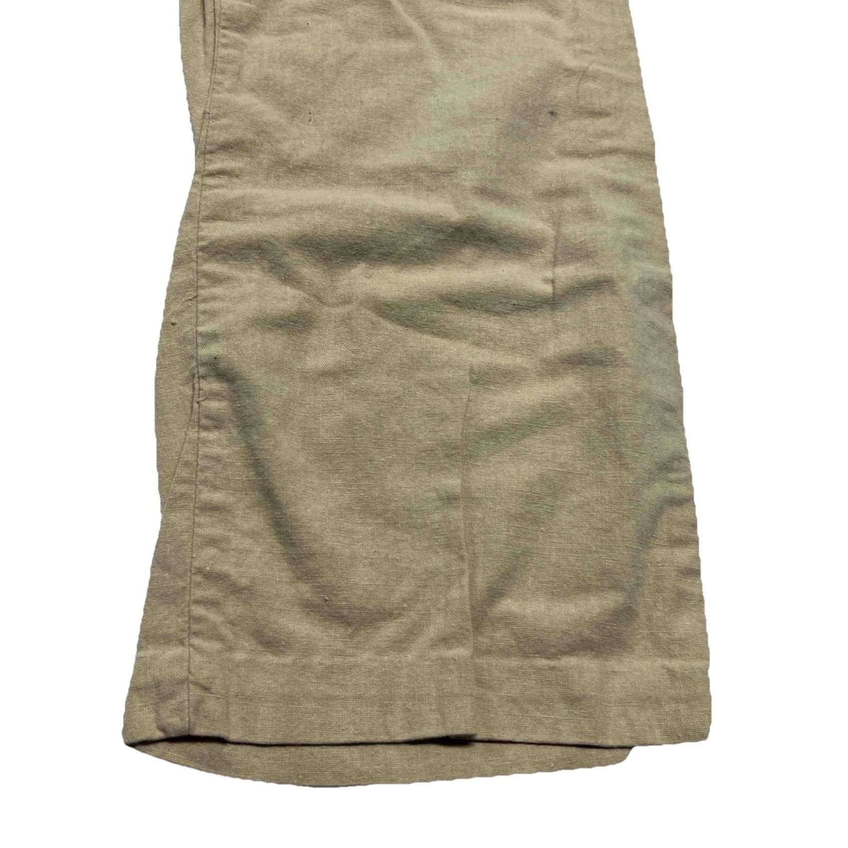 Vintage Cato Linen Blend Wide Leg Pants Womens 14 Khaki Beige Lightweight Knit Flat Front Button Regular Inseam 26 in Wide-Leg Clothing Size 36" / US 14 / IT 50 - 4 Thumbnail