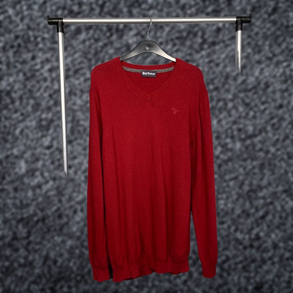 Barbour Barbour V-Neck Mens Wool Knit Sweater XL Red Pullover Modern Vintage Barbour V-Neck Mens Wool Knit Sweater XL Red Pullover 90s Size US XL / EU 56 / 4 - 1 Thumbnail