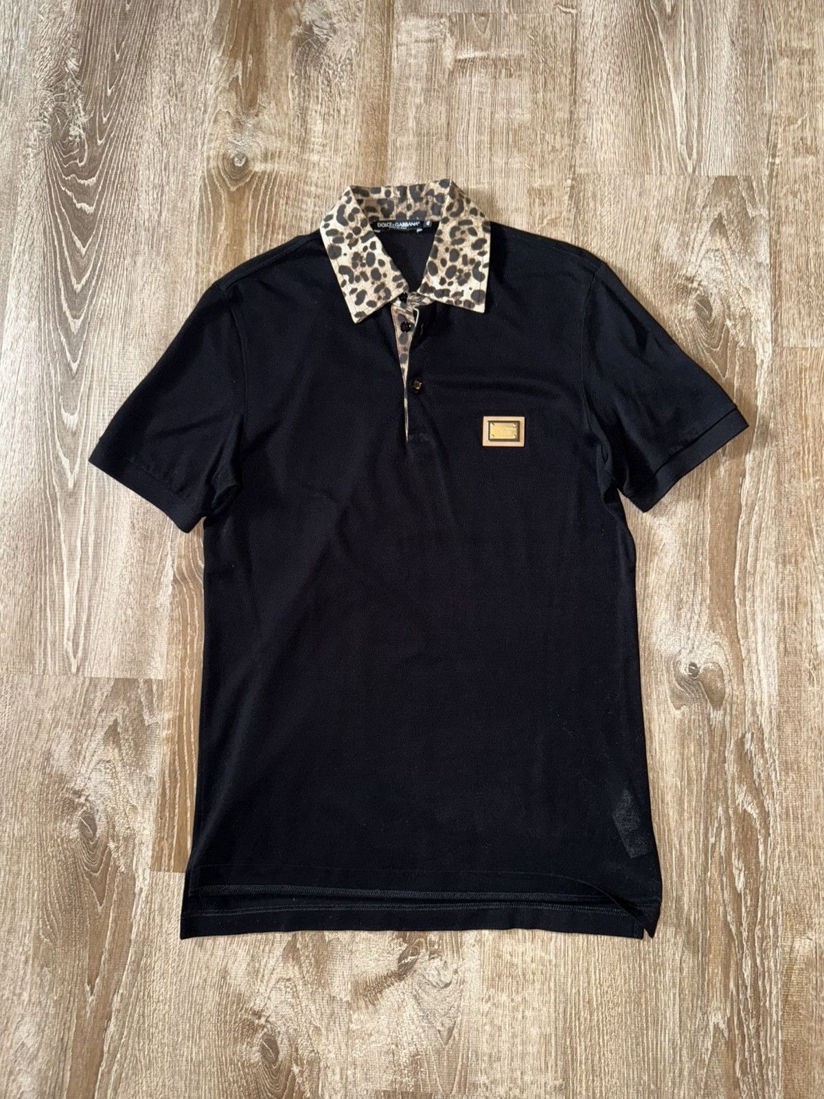 Dolce & Gabbana Dolce & Gabbana Leopard Print Collar Polo Size US S / EU 44-46 / 1 - 3 Thumbnail