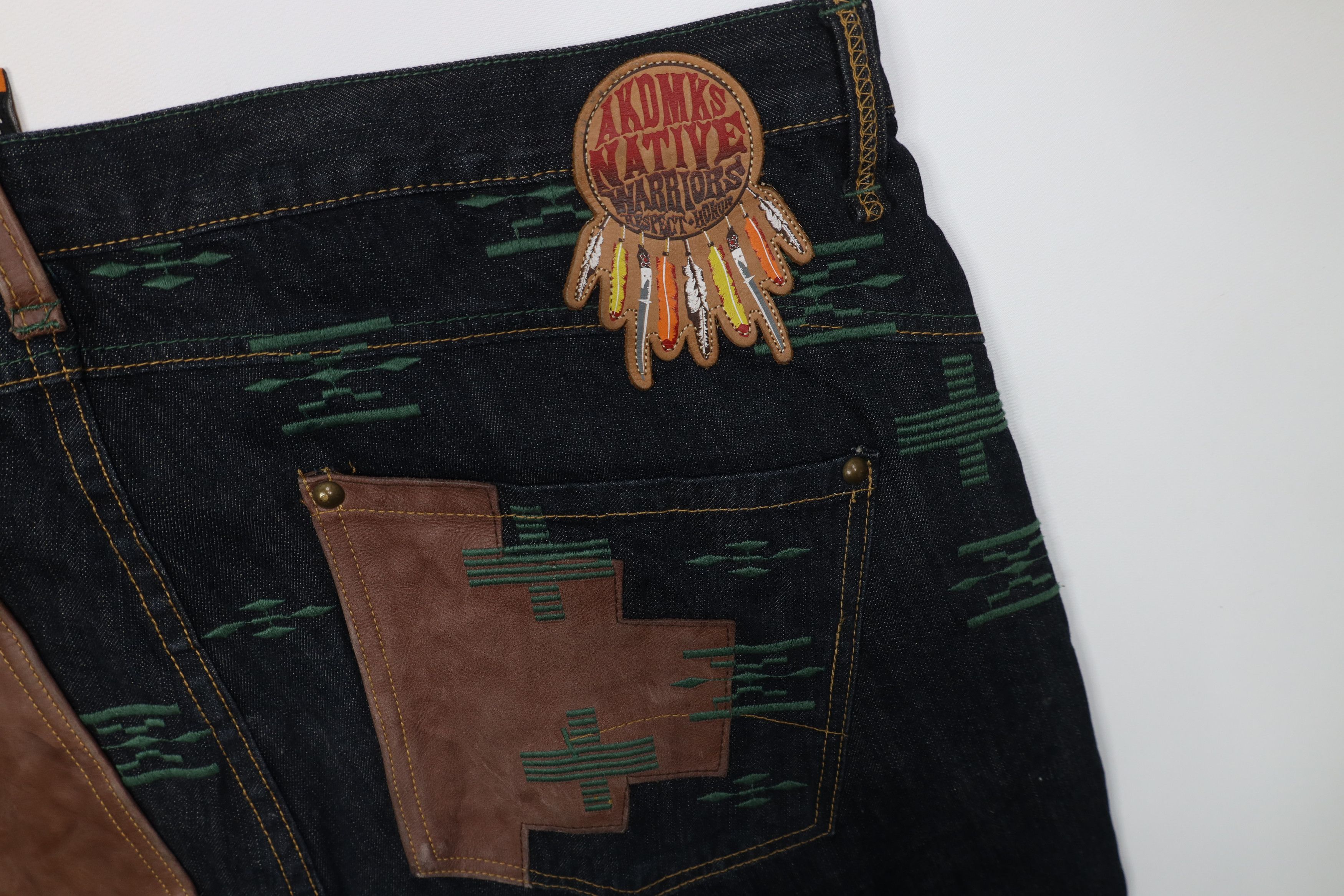 Vintage Vintage Y2K Streetwear Southwestern Baggy Wide Leg Jeans Size US 42 / EU 58 - 15 Thumbnail