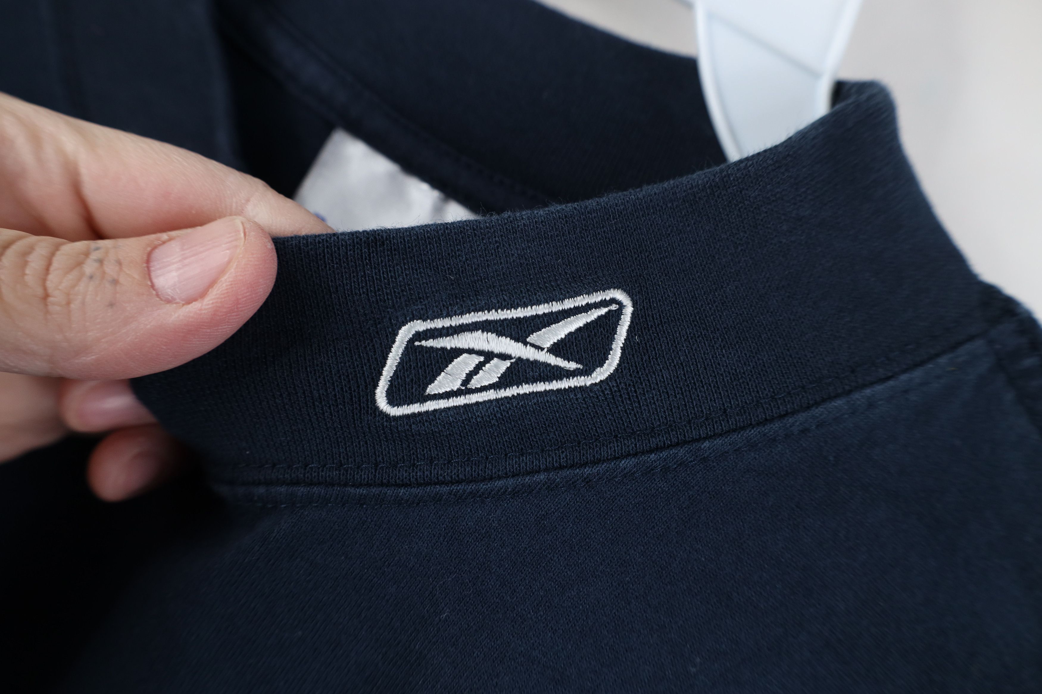 Reebok Vintage Y2K Reebok Logo Mock Neck Long Sleeve T-Shirt Blue Size US XL / EU 56 / 4 - 4 Thumbnail