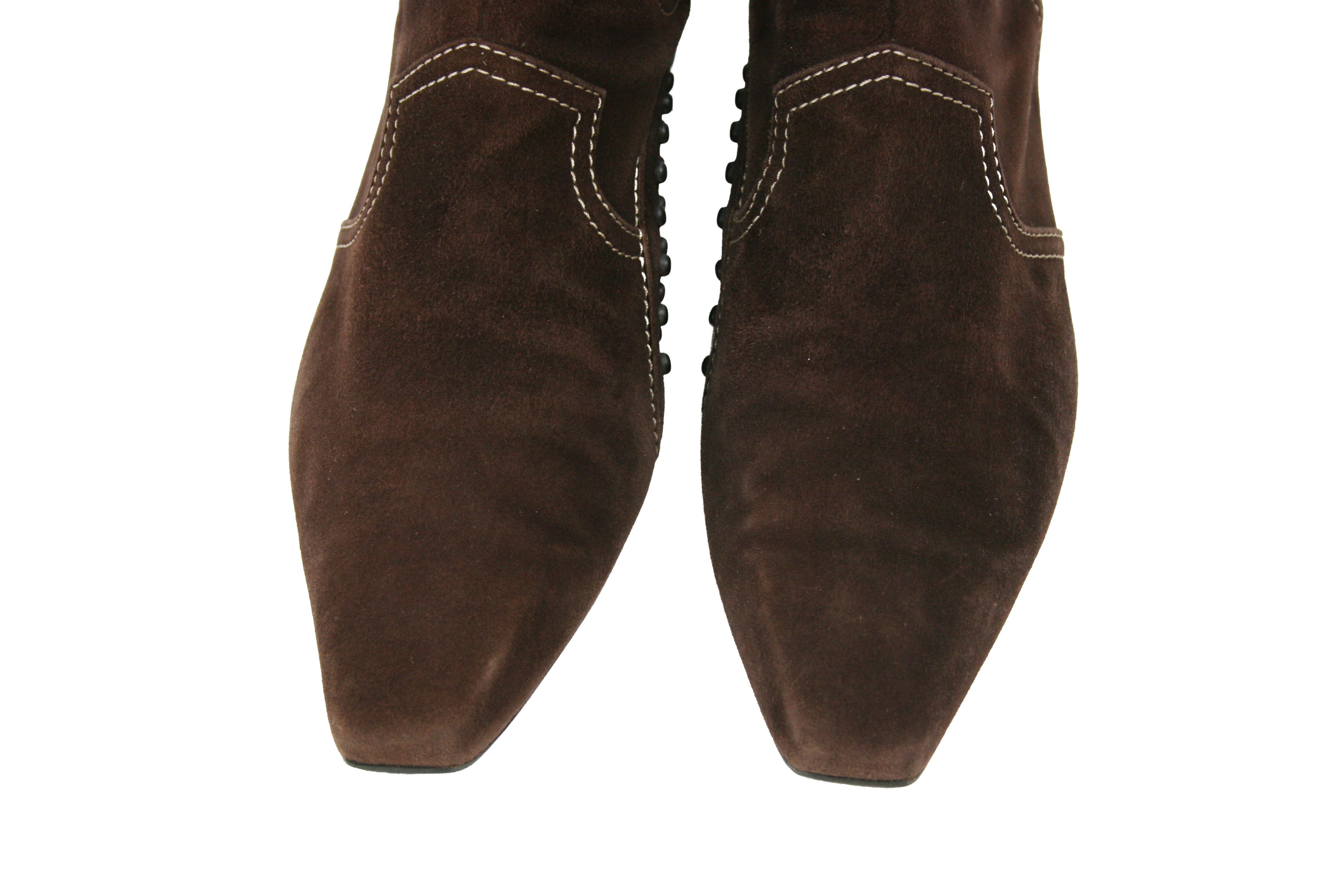 Tod's Chelsea Biker Heeled Ankle Boots Y2K Size US 9.5 / IT 39.5 - 5 Thumbnail