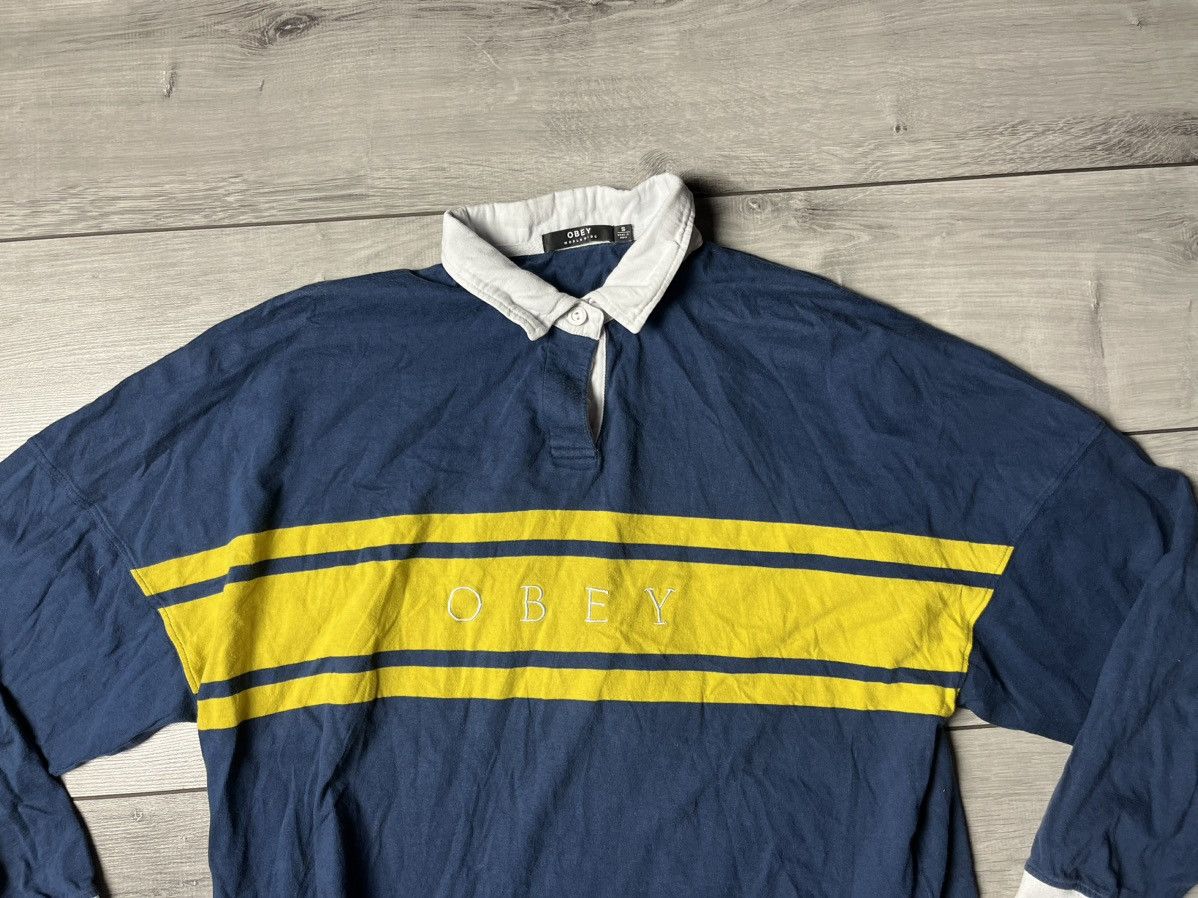 Obey Obey worldwide long sleeve rugby size Small Size US S / EU 44-46 / 1 - 3 Thumbnail