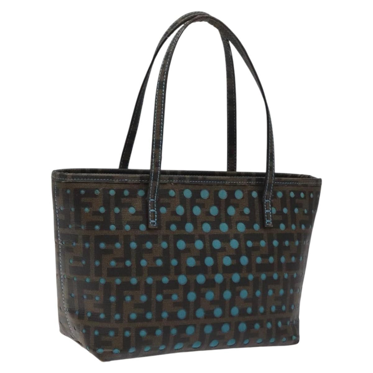 Fendi Zucca Canvas Mini Tote Bag Brown Black Auth 119455 in Brown/Black, Women's