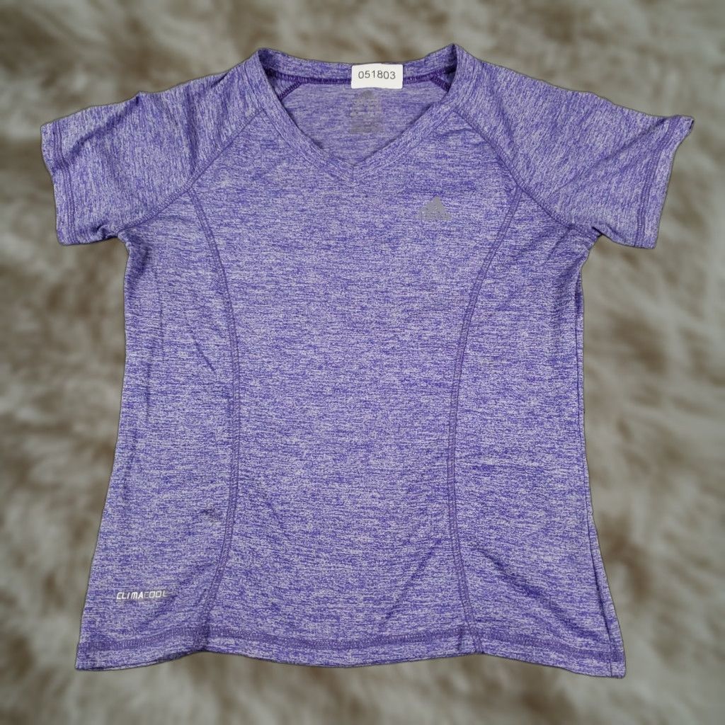 Adidas Adidas T-Shirt Women’s Size L Purple Short Sleeve Crew Neck Activewear Casual Sportswear Men/Women: Womens Size L / US 10 / IT 46 - 1 Thumbnail