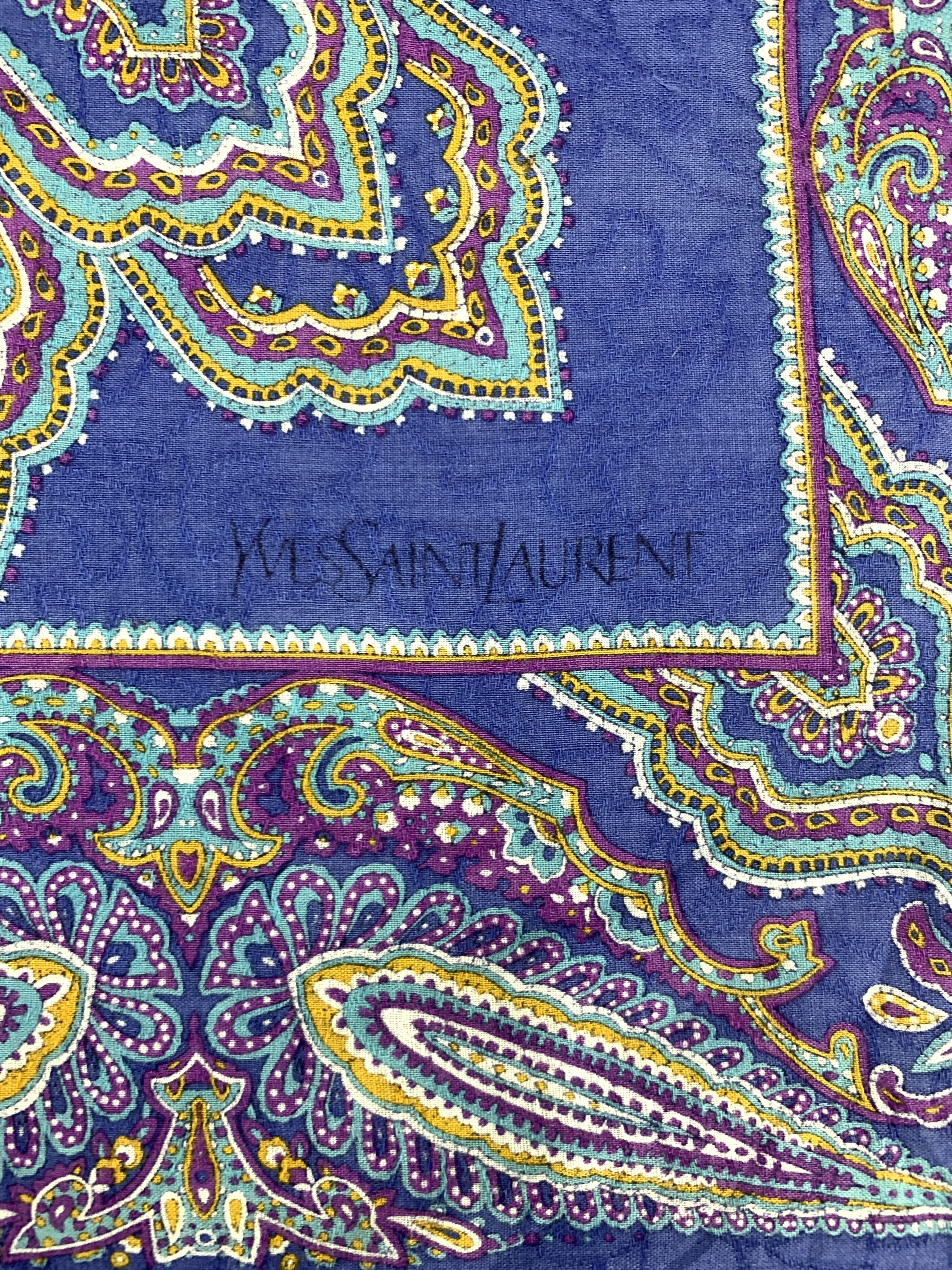 Vintage × Yves Saint Laurent Vintage Yves Saint Laurent Neckerchief Handkerchief -HKA1007 Size ONE SIZE - 9 Thumbnail