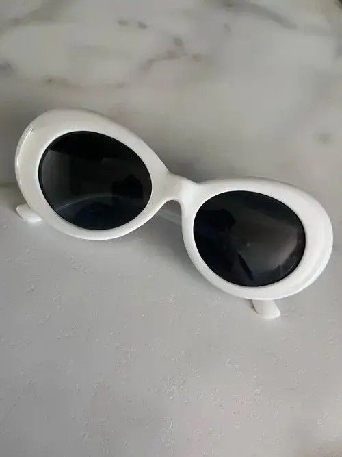 Electric Visual White Grey Oval Sunglasses UV400o Size ONE SIZE - 2 Thumbnail