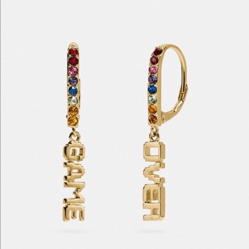 Coach Coach Pac Man Earrings Game Over Drop Multi Color Size ONE SIZE - 1 Thumbnail