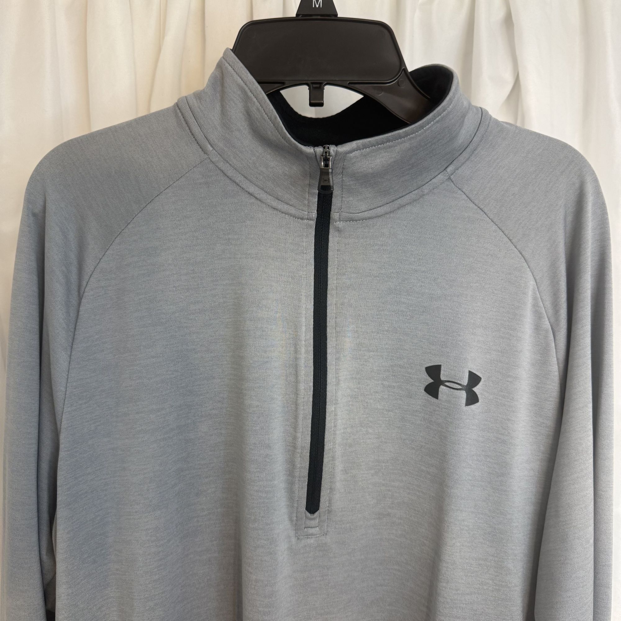 Under Armour Under Armour Mens Gray 1/4 Zip Long Sleeve Athletic Pullover Size US M / EU 48-50 / 2 - 2 Thumbnail