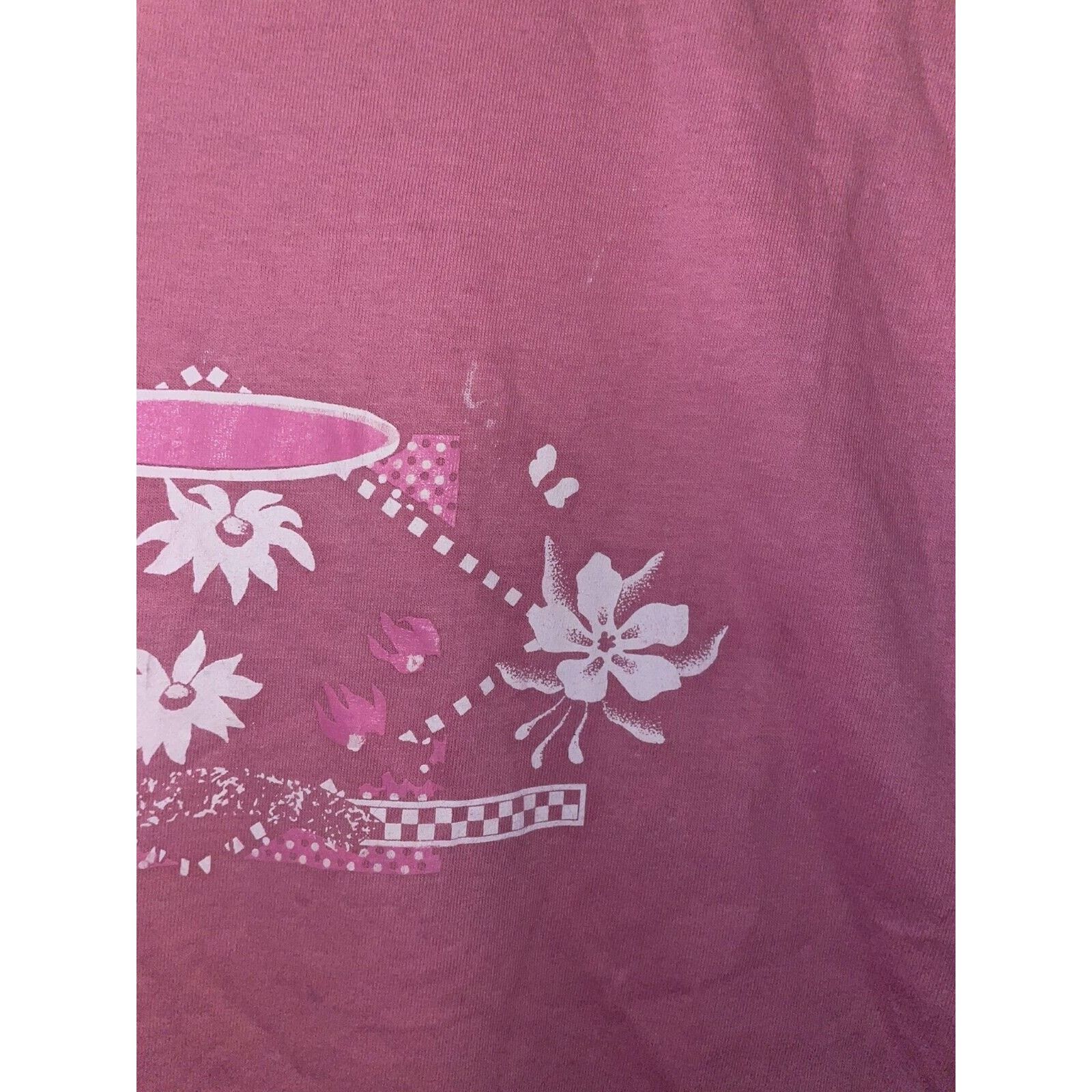 Jerzees Vintage Misprint Shirt Jerzees Pink Flower Floral 90s Tee Size US L / EU 52-54 / 3 - 4 Thumbnail