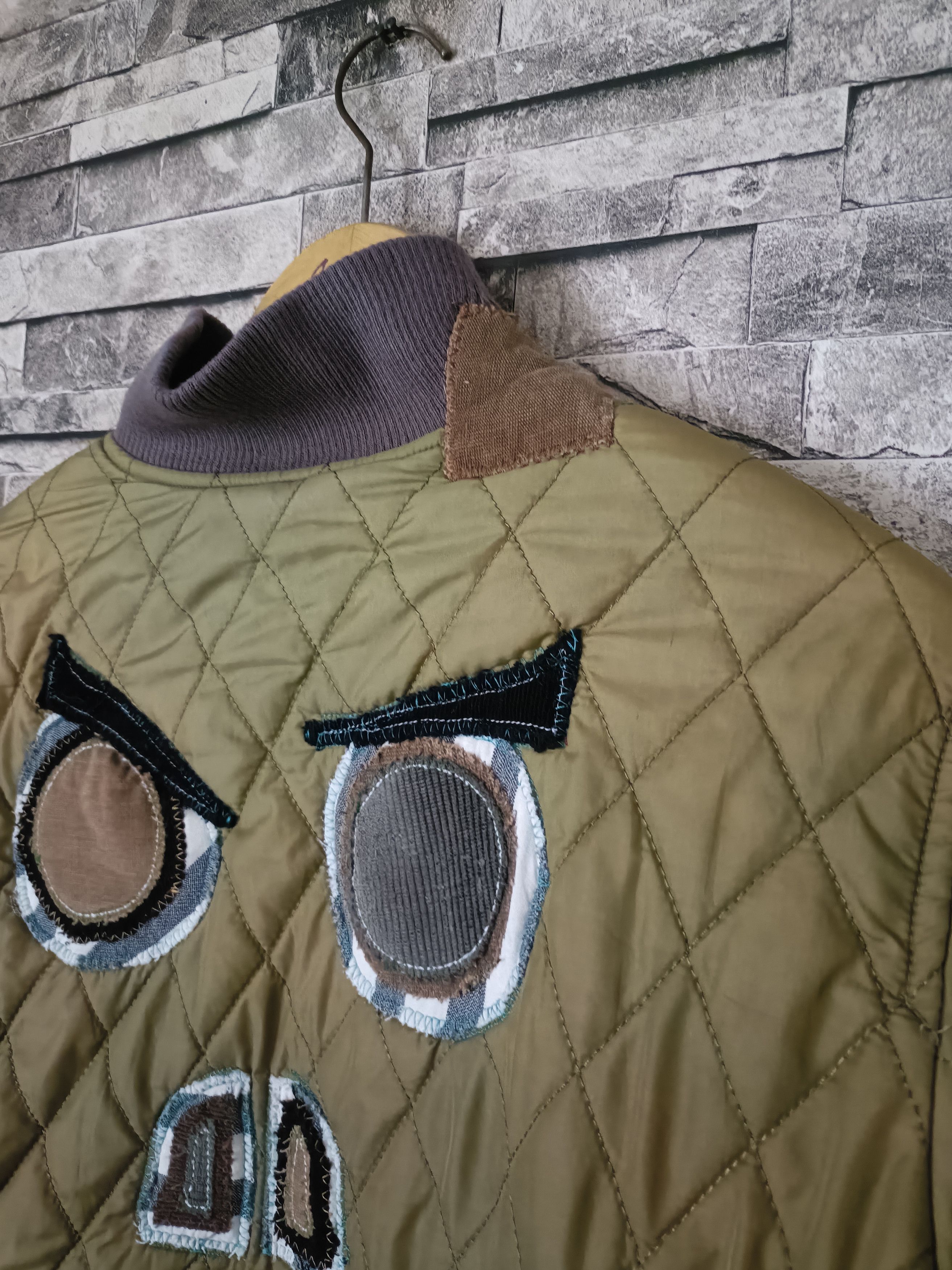 Handmade Vintage reworked patches quilted bomber jacket Size US M / EU 48-50 / 2 - 2 Thumbnail