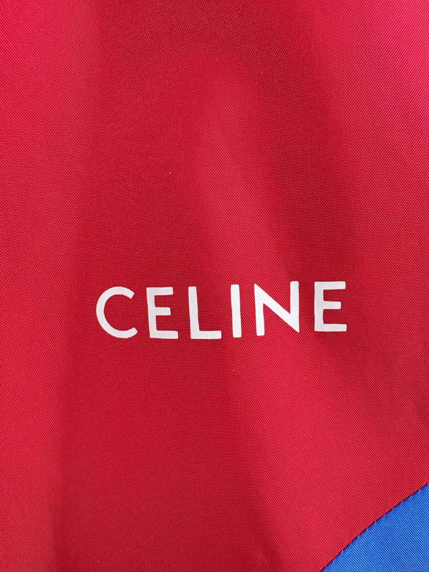 Celine CELINE Color Block Red & Blue Logo Nylon Jacket Size US S / EU 44-46 / 1 - 4 Thumbnail